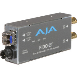 AJA FiDO Dual-Channel 3G-SDI to LC Fiber Mini Converter