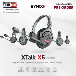 Synco X-Talk X5 Wireless Intercom System with 5 Headsets 2.4 GHz