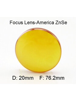 Co2 Laser Focus Lens Diameter : 20 mm. Focal Length : 76.2 mm.