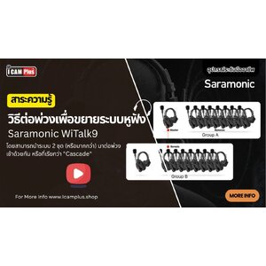Saramonic WiTalk9 | How to Cascade Headset System (วิธีต่อพ่วงเพื่อขยายระบบหูฟัง)