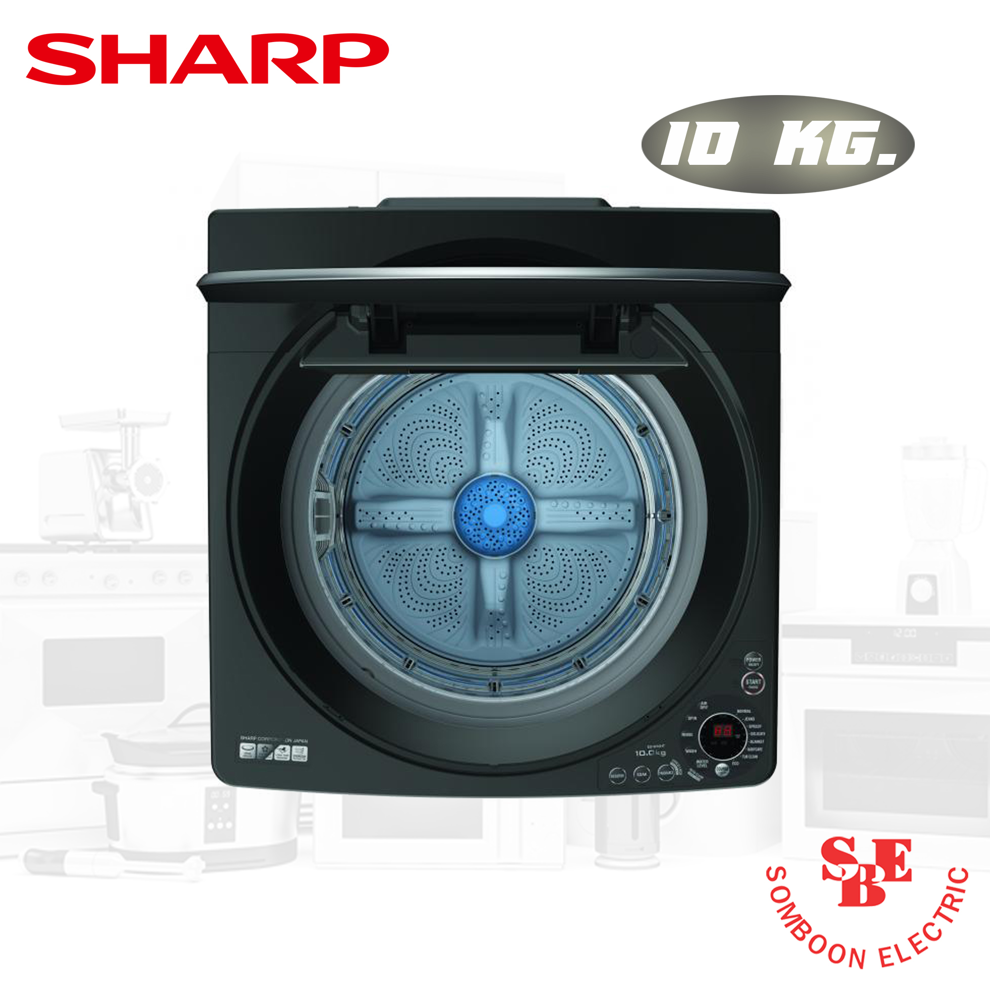 เครื่องซักผ้า Sharp 10 กก. รุ่น ES-W10HT