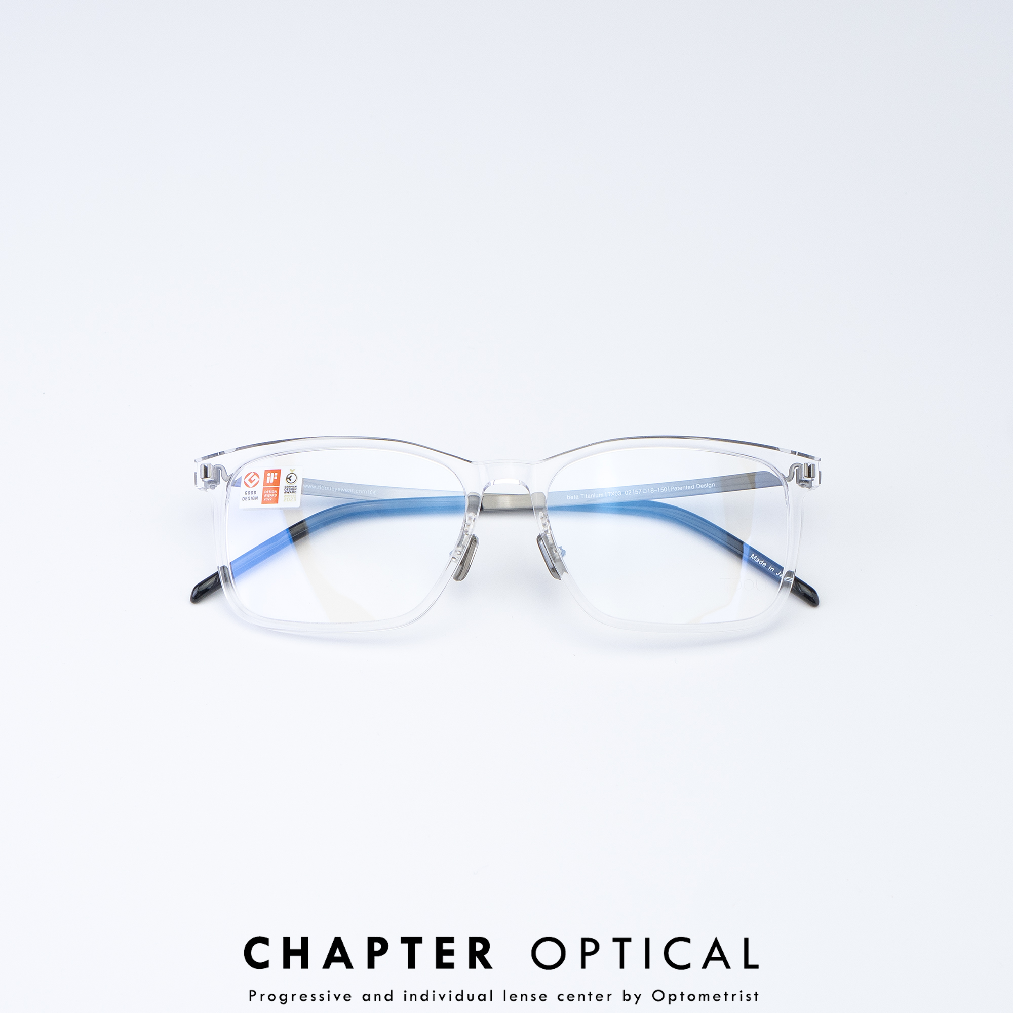 กรอบแว่น TiDOU | รุ่น TX03 รหัสสี 02 ไทเทเนี่ยมญี่ปุ่น แว่นไร้สกู Screwless น้ำหนักเบา