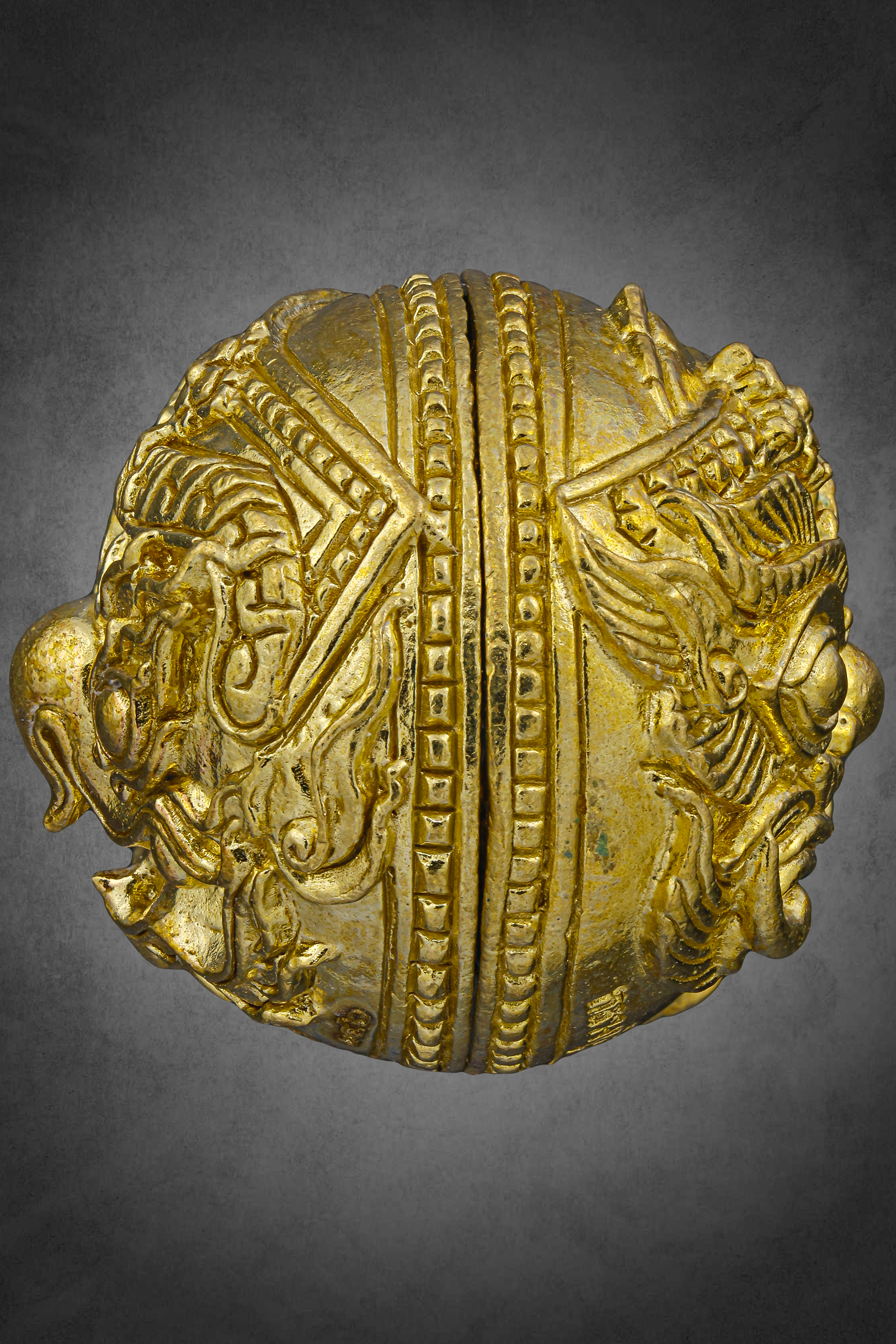 ปรอทกรอ พระราหู ทรงครุฑ รุ่น ๓ เนื้อทองปลาไหล หลวงปู่จันทร์ วัดซับน้อย จ.เพชรบูรณ์