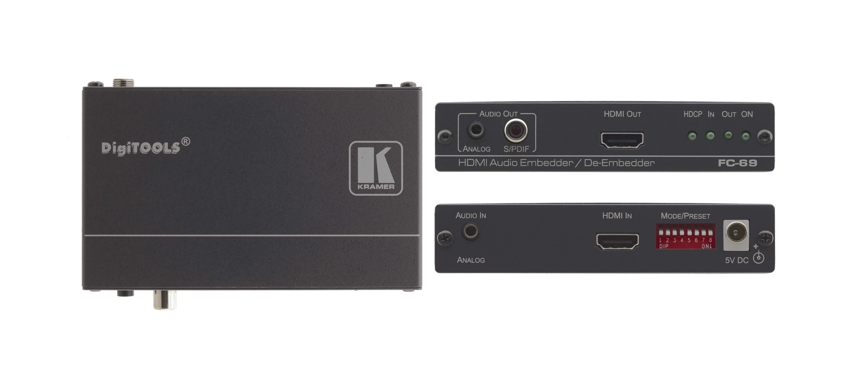 kramerav : FC-69 4K60 4:2:0 HDMI Audio Embedder/De–Embedder