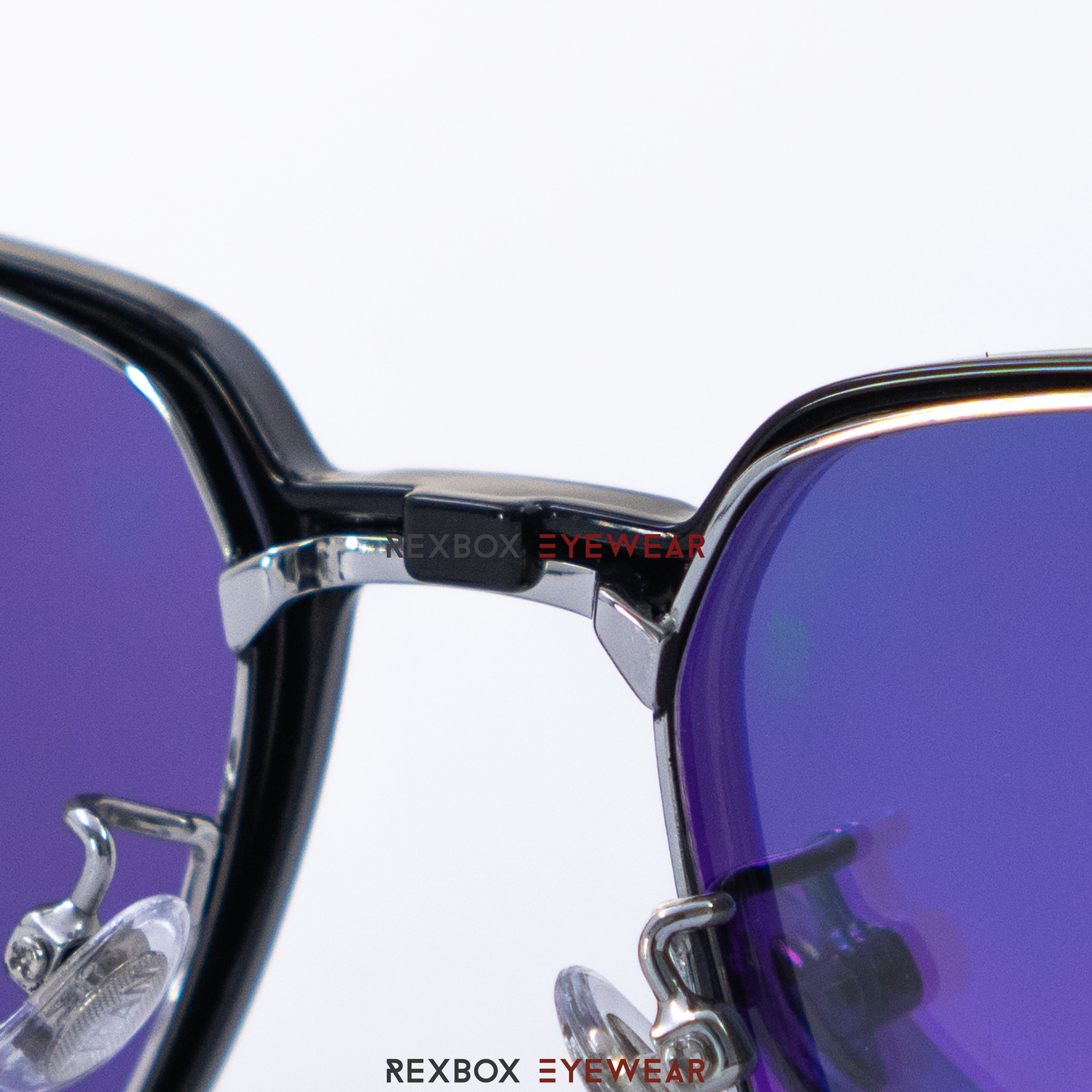 REXBOX รุ่น B-TITANIUM ไทเทเนียม พร้อมคลิปออน Polarized สีดำฉาบปรอทด้านหลังกันยูวี (50073-C27)