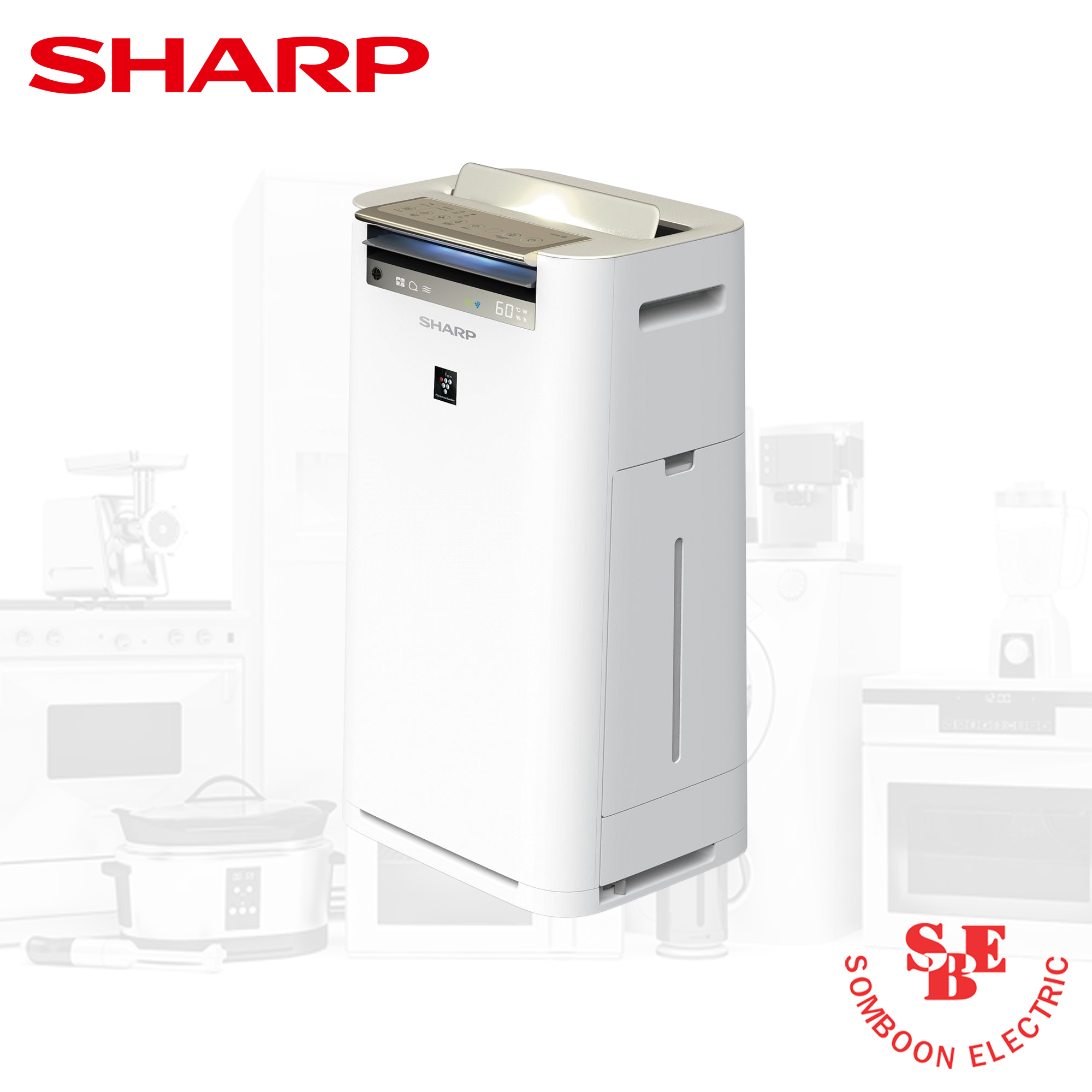 เครื่องฟอกอากาศ Sharp PlasmaCluster 50 ตร.ม. รุ่น KC-G60TA-W