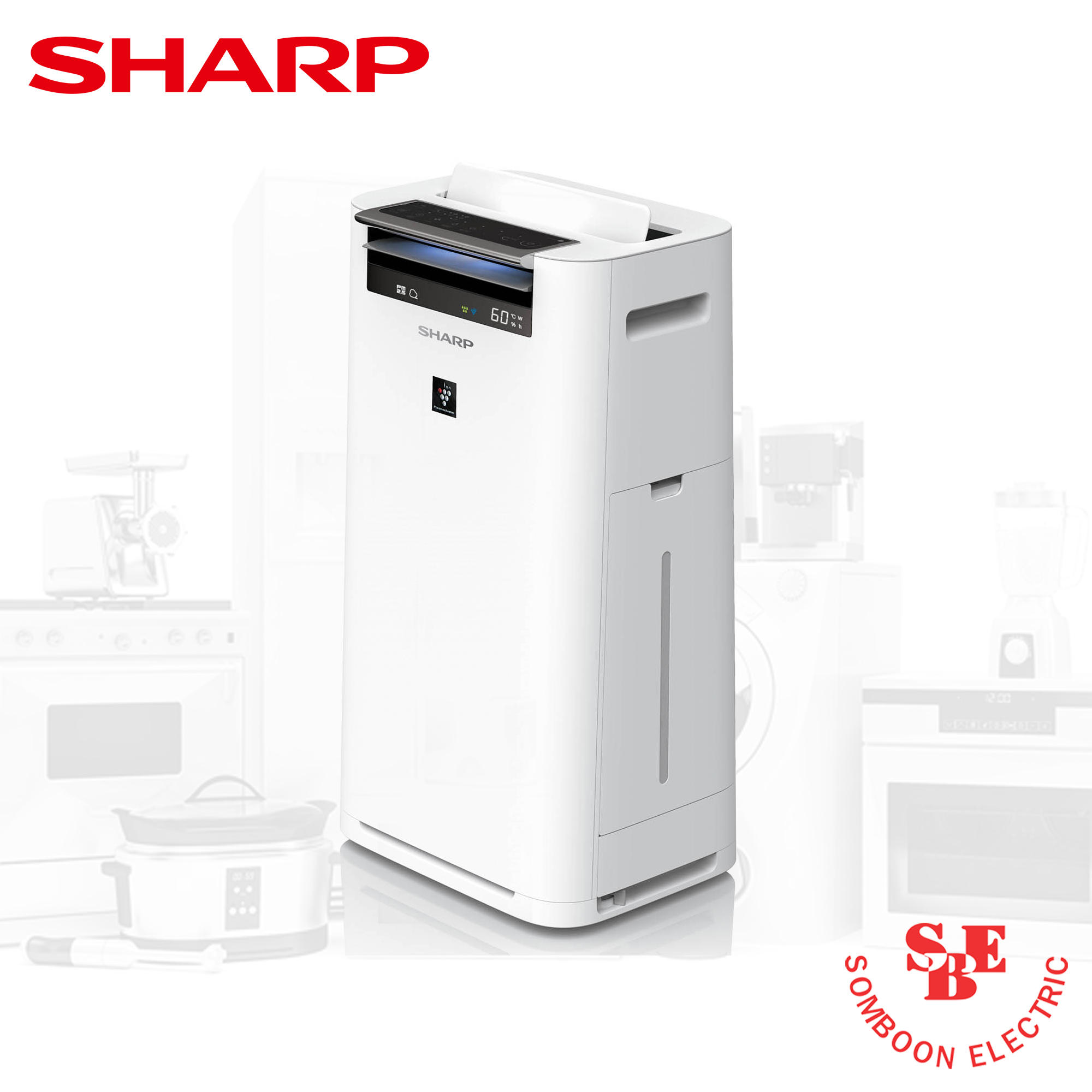 เครื่องฟอกอากาศ Sharp PlasmaCluster 28 ตร.ม. รุ่น KC-G40TA-W