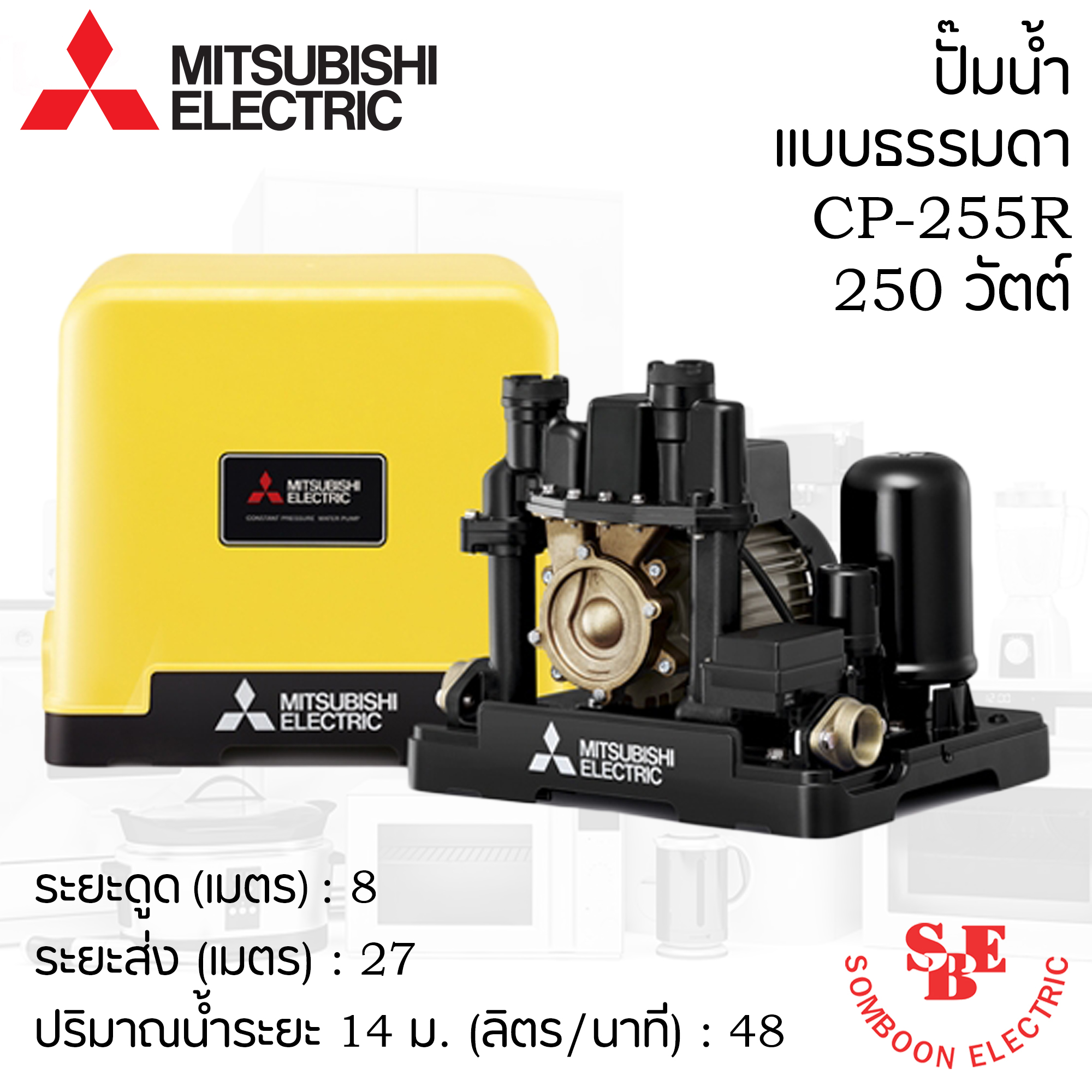 ปั๊มน้ำ Mitsubishi 250 วัตต์ รุ่น CP-255R