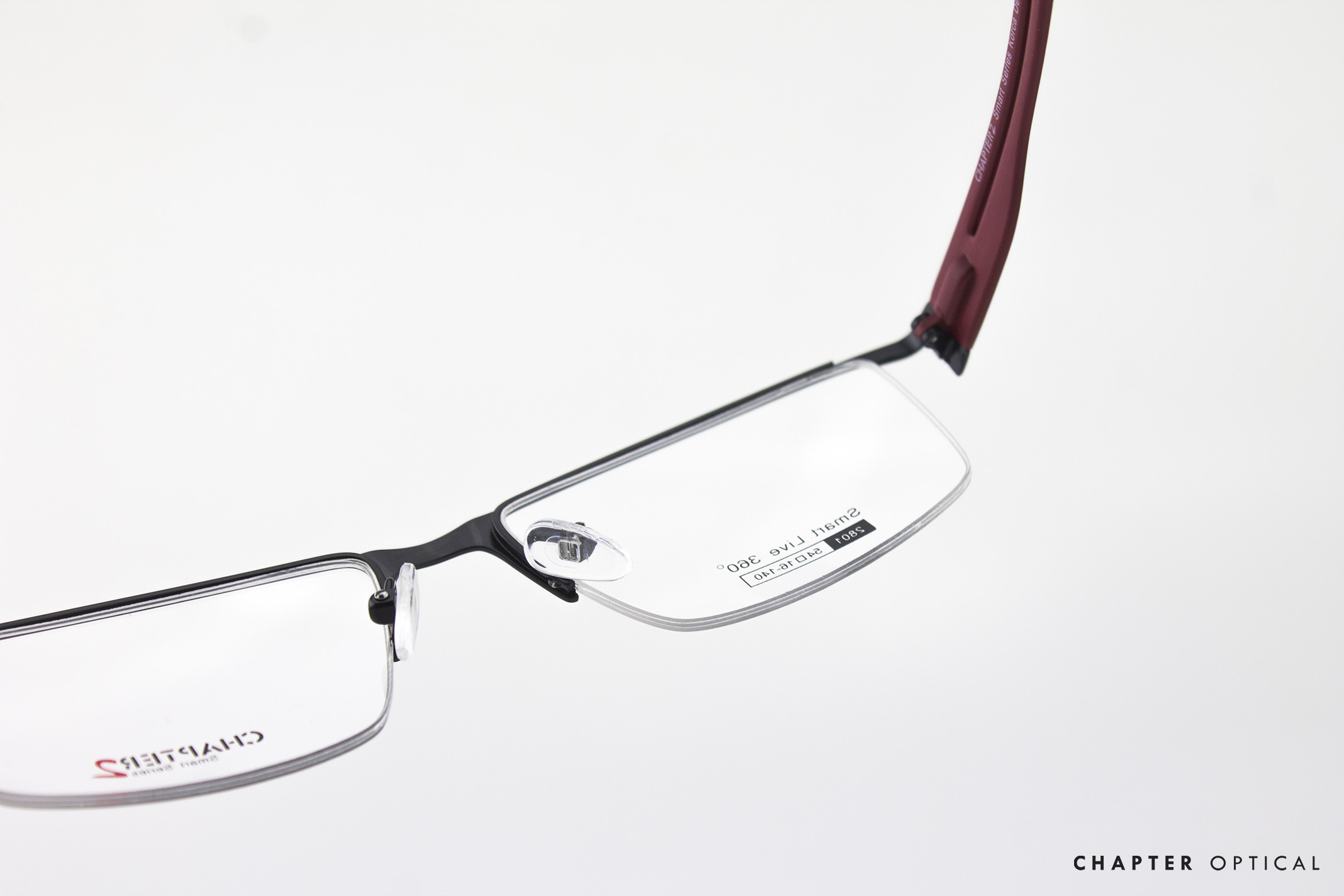 กรอบแว่น รุ่น 2801 กรอบเซาะร่อง / ดำแดง