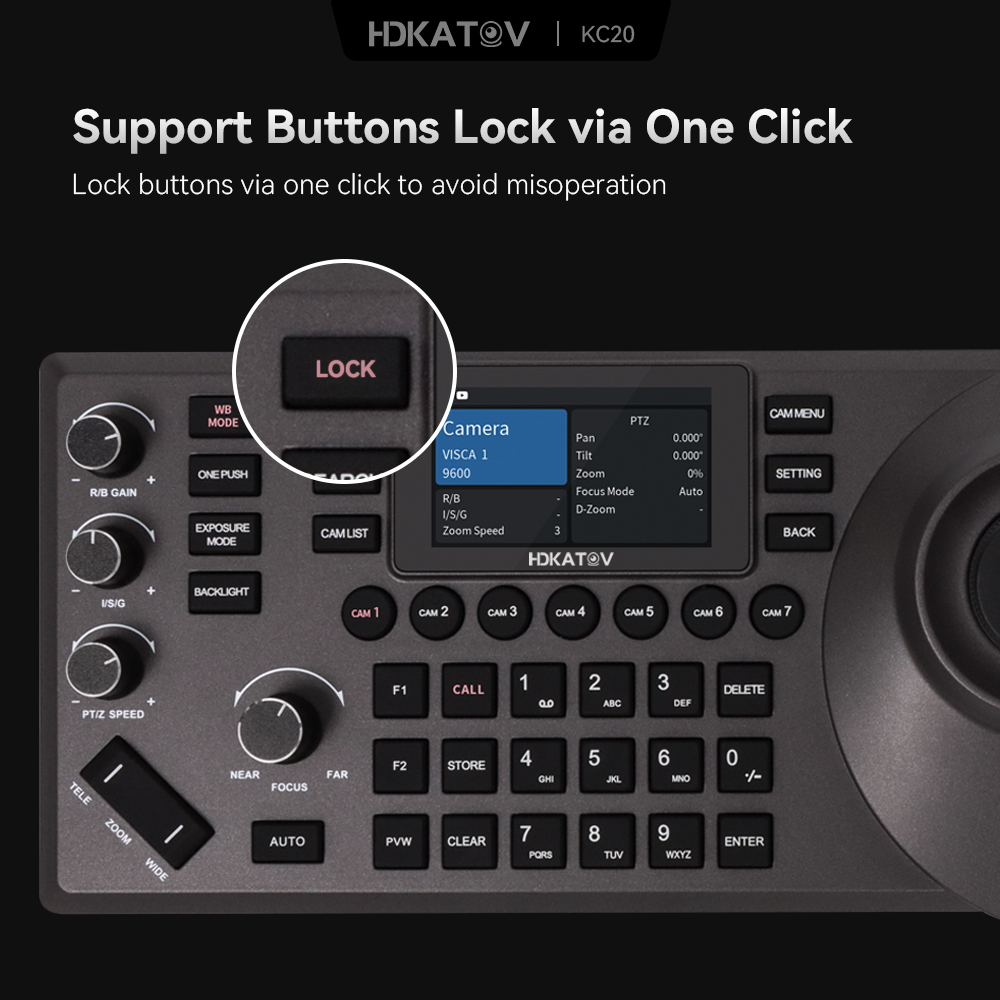 KC20N with NDI Katov PTZ 4D Joystick controller