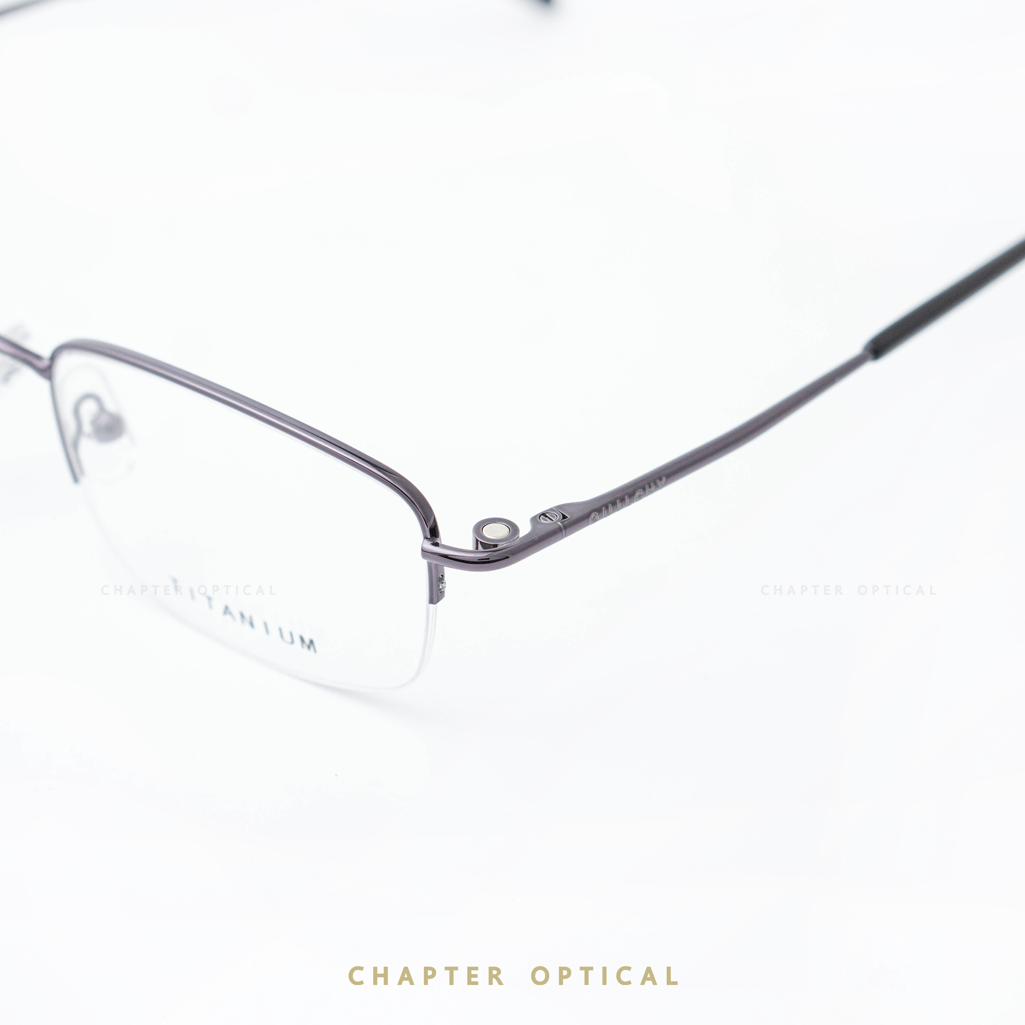 กรอบแว่นตา GUILCHY รุ่น 722-C06 แว่นไทเทเนียมพร้อมคลิปออนแม่เหล็ก Polarized