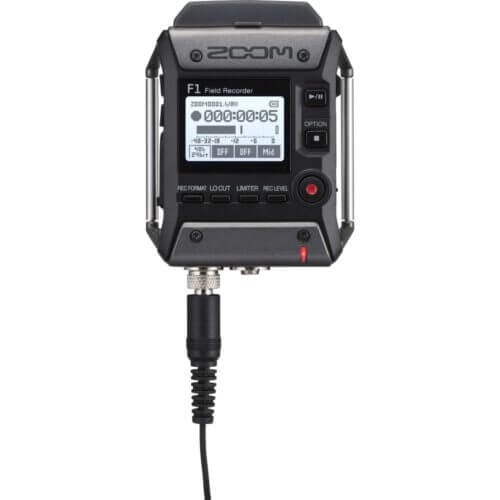Zoom F1-LP 2-Input / 2-Track Portable Field Recorder with Lavalier Microphone (ประกันศูนย์)