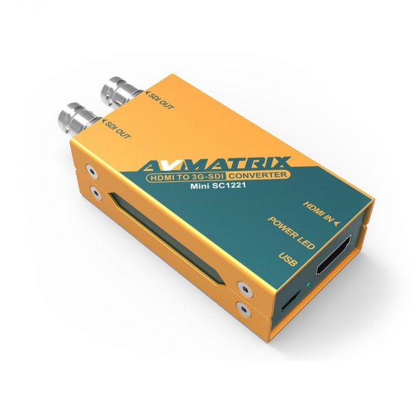 AVMatrix Mini SC1221 HDMI to Dual 3G-SDI Pocket-Size Broadcast Converter