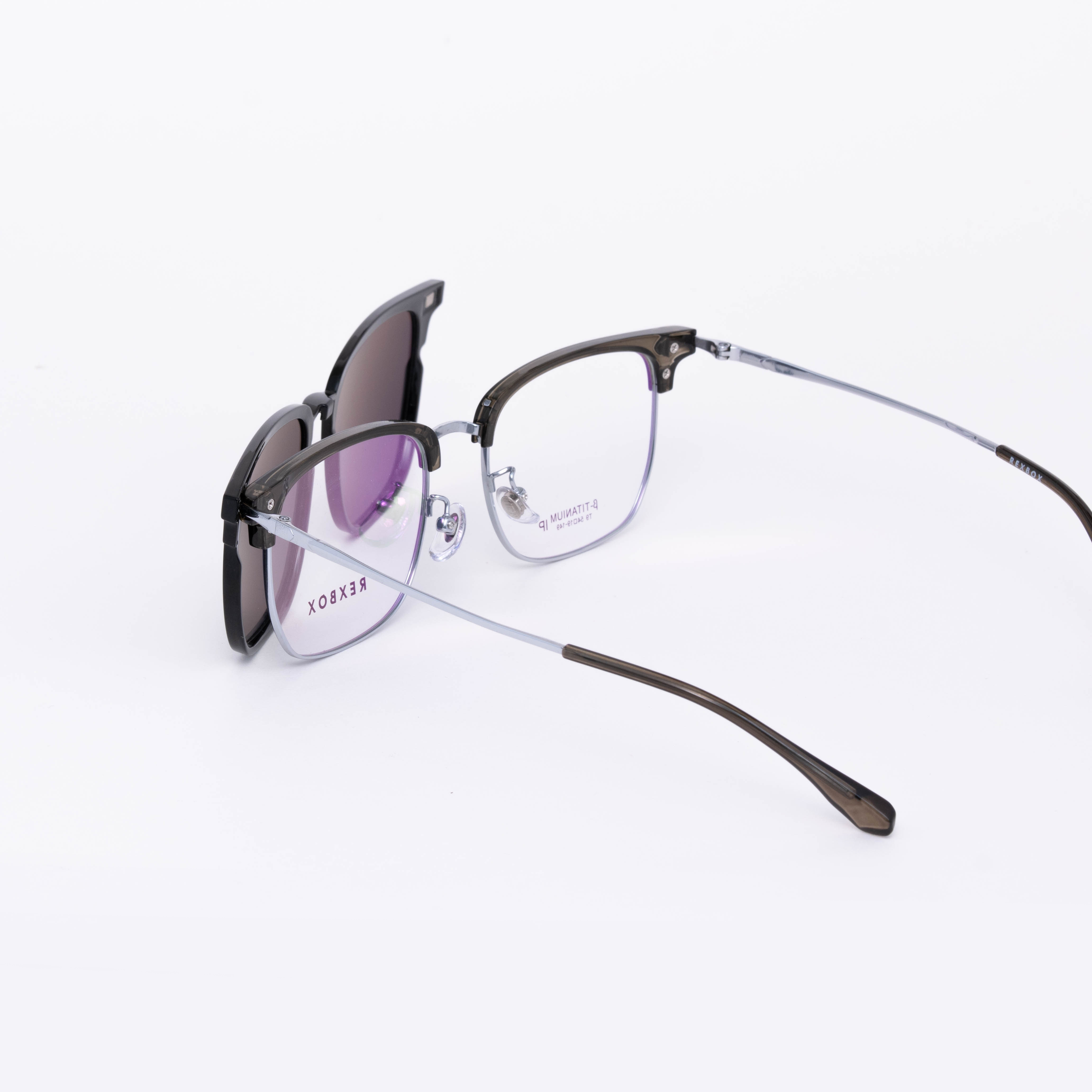 REXBOX รุ่น B-TITANIUM ไทเทเนียม น้ำหนักเบา ยืดหยุ่น พร้อมคลิปออน Polarized (T9-C5)