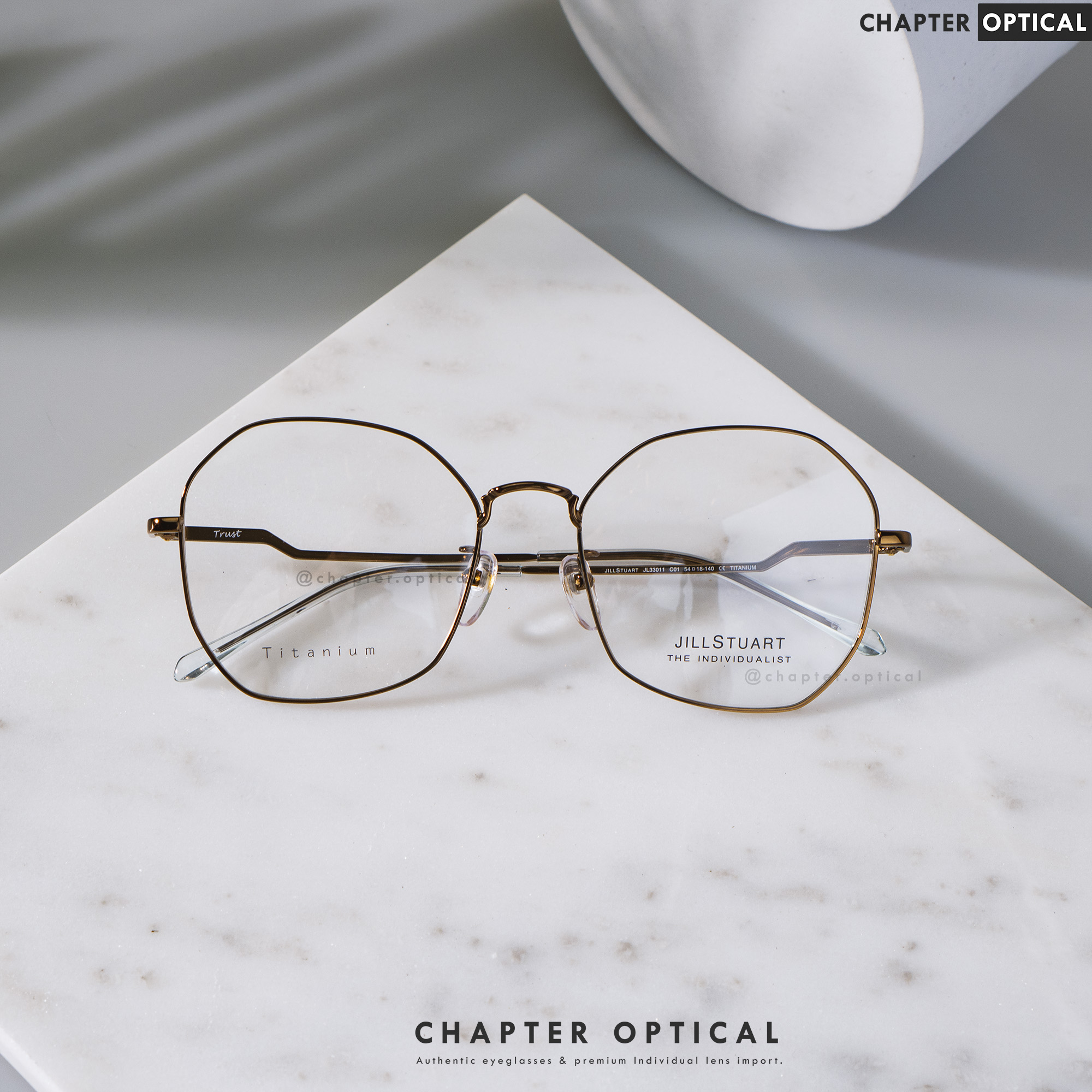 กรอบแว่นตา JILLSTUART รุ่น Trust (JL33011-C1) Titanium