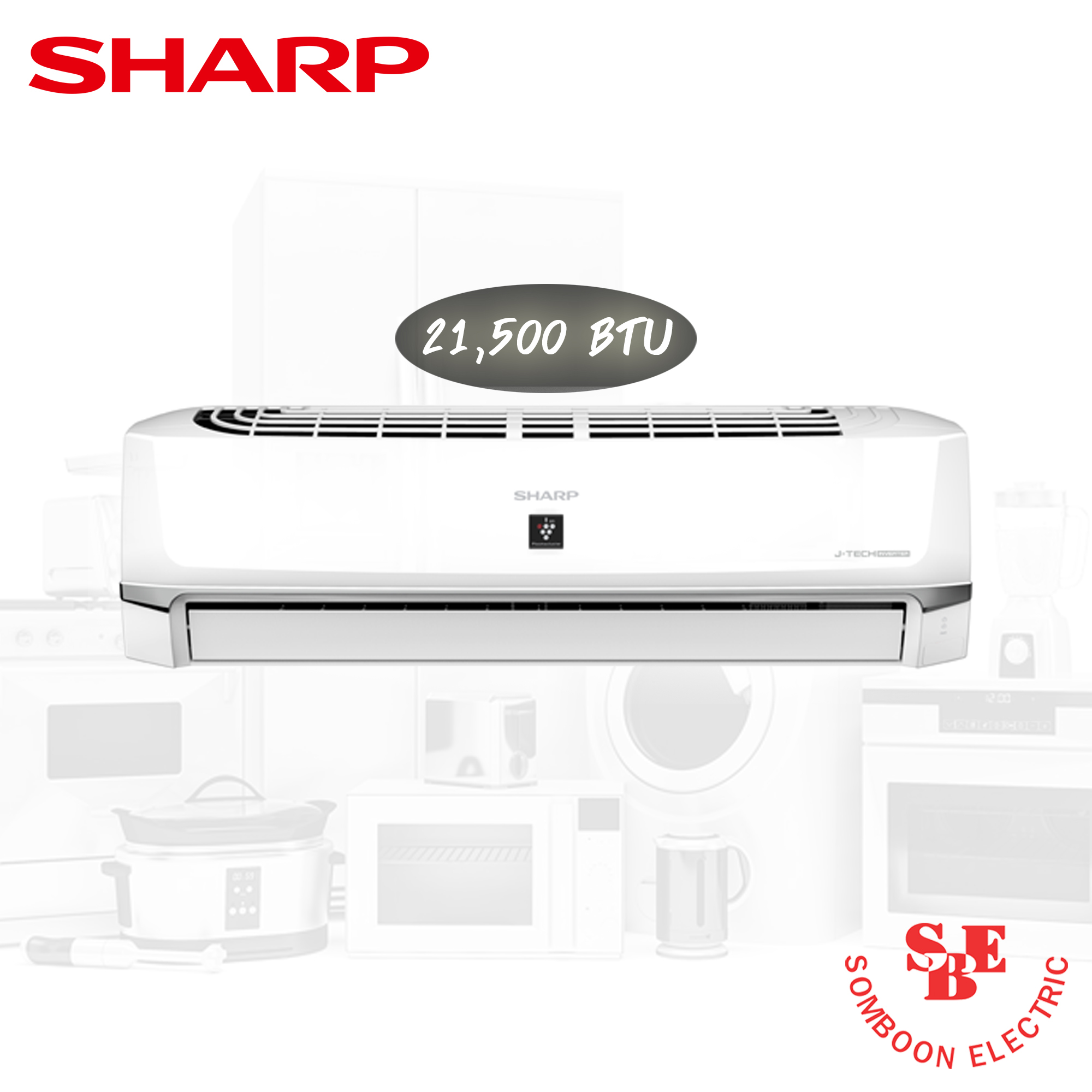 แอร์ Sharp 21,500 BTU Inverter Plasmacluster Alot รุ่น AH-XP24YMB