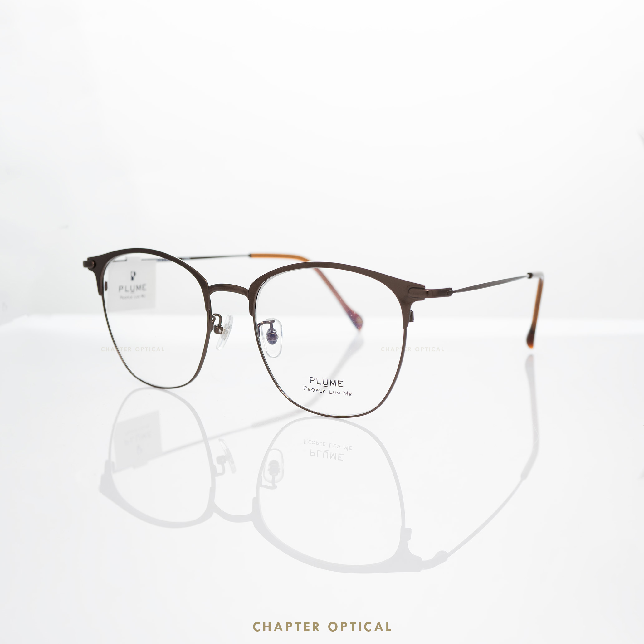 กรอบแว่นตาแบรนด์ PLUME รุ่น P-2881-C5 แบรนด์เกาหลีใต้แท้ สินค้านำเข้า