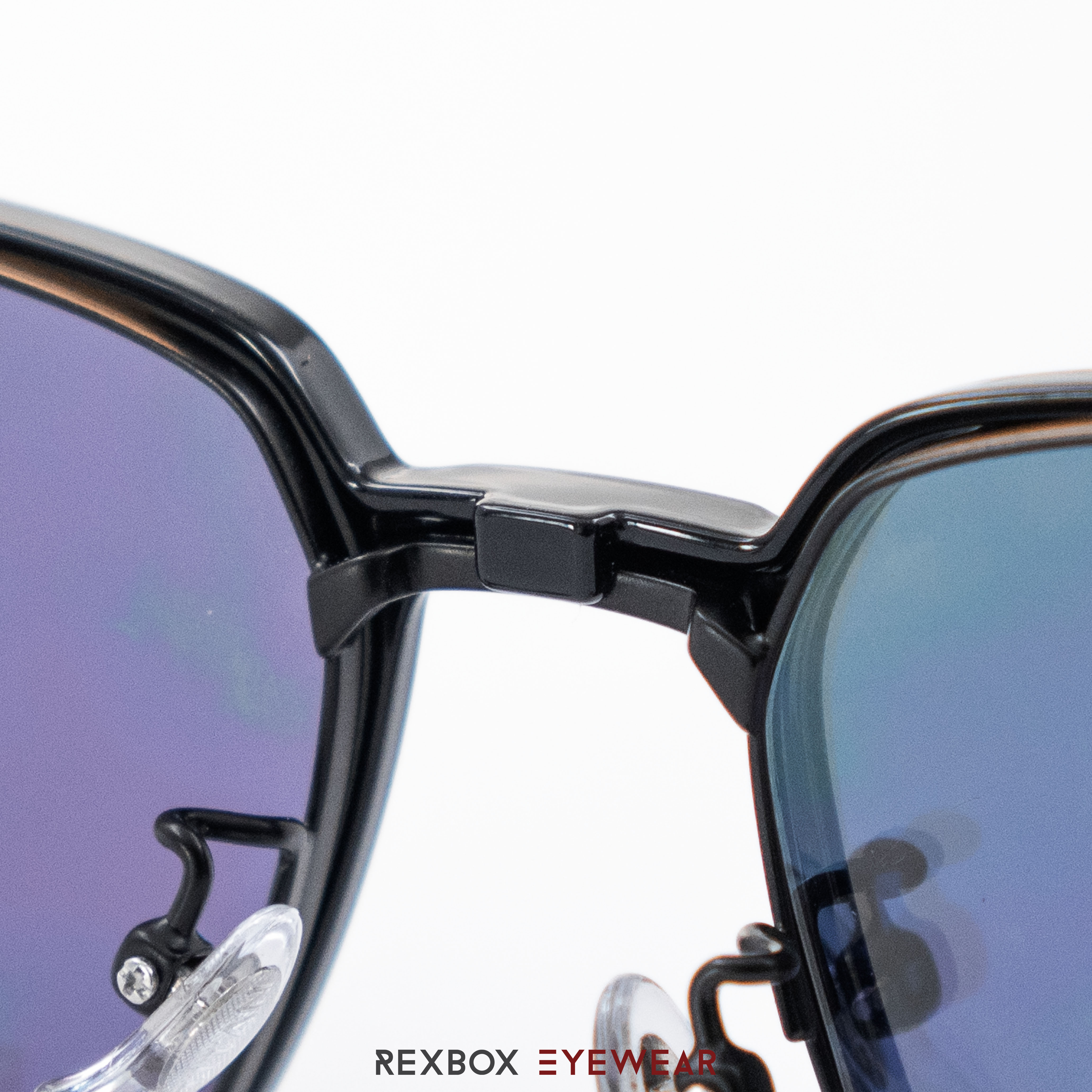 REXBOX รุ่น B-TITANIUM ไทเทเนียม พร้อมคลิปออน Polarized สีดำฉาบปรอทด้านหลังกันยูวี (50073-C57)