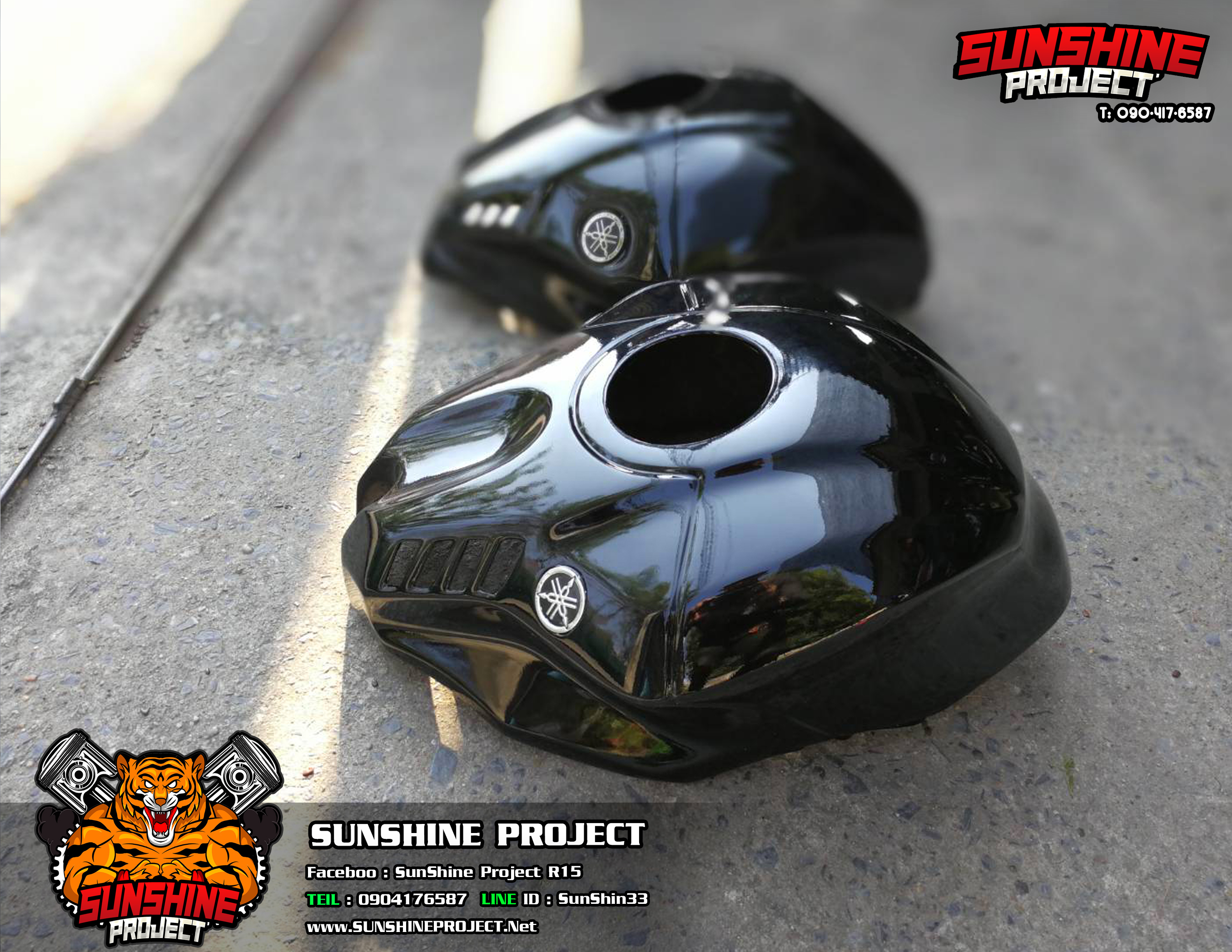 ครอบถังแต่งR3ทรงR1Mตรงรุ่น2017