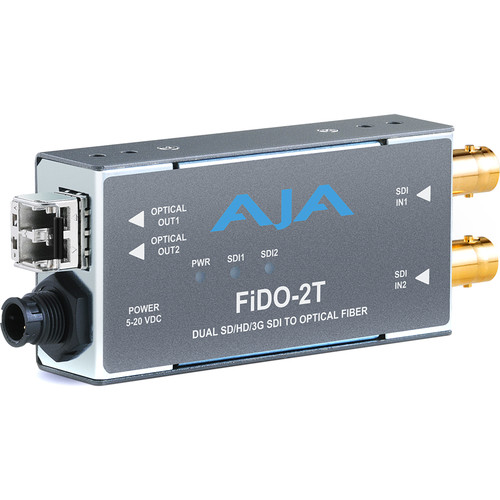 AJA FiDO-2T-MM 2-Channel 3G-SDI to Multi-Mode LC Fiber Transmitter