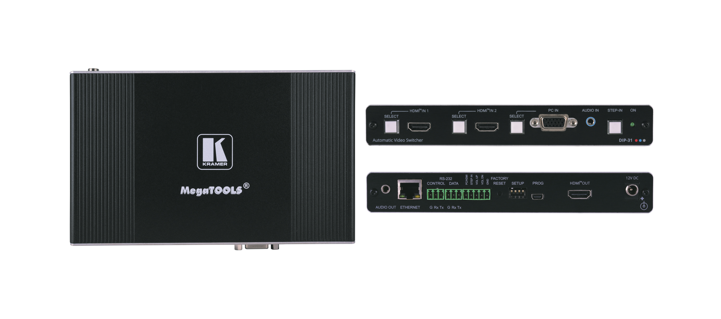 kramerav : DIP-31 4K60 4:2:0 HDMI & VGA Auto Switcher with Maestro Room Automation