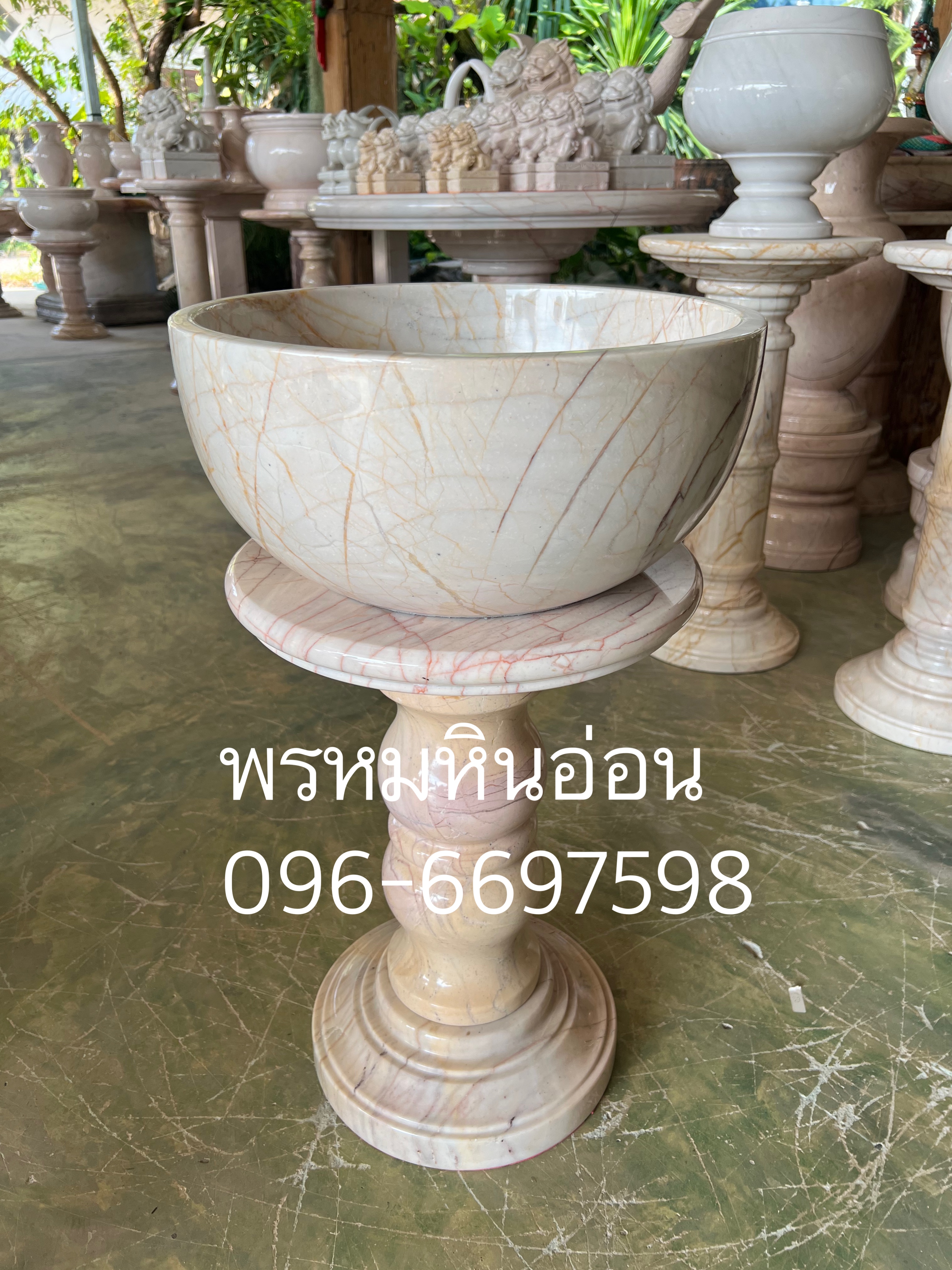 อ่างหินอ่อน40ซมพร้อมขาตั้ง
