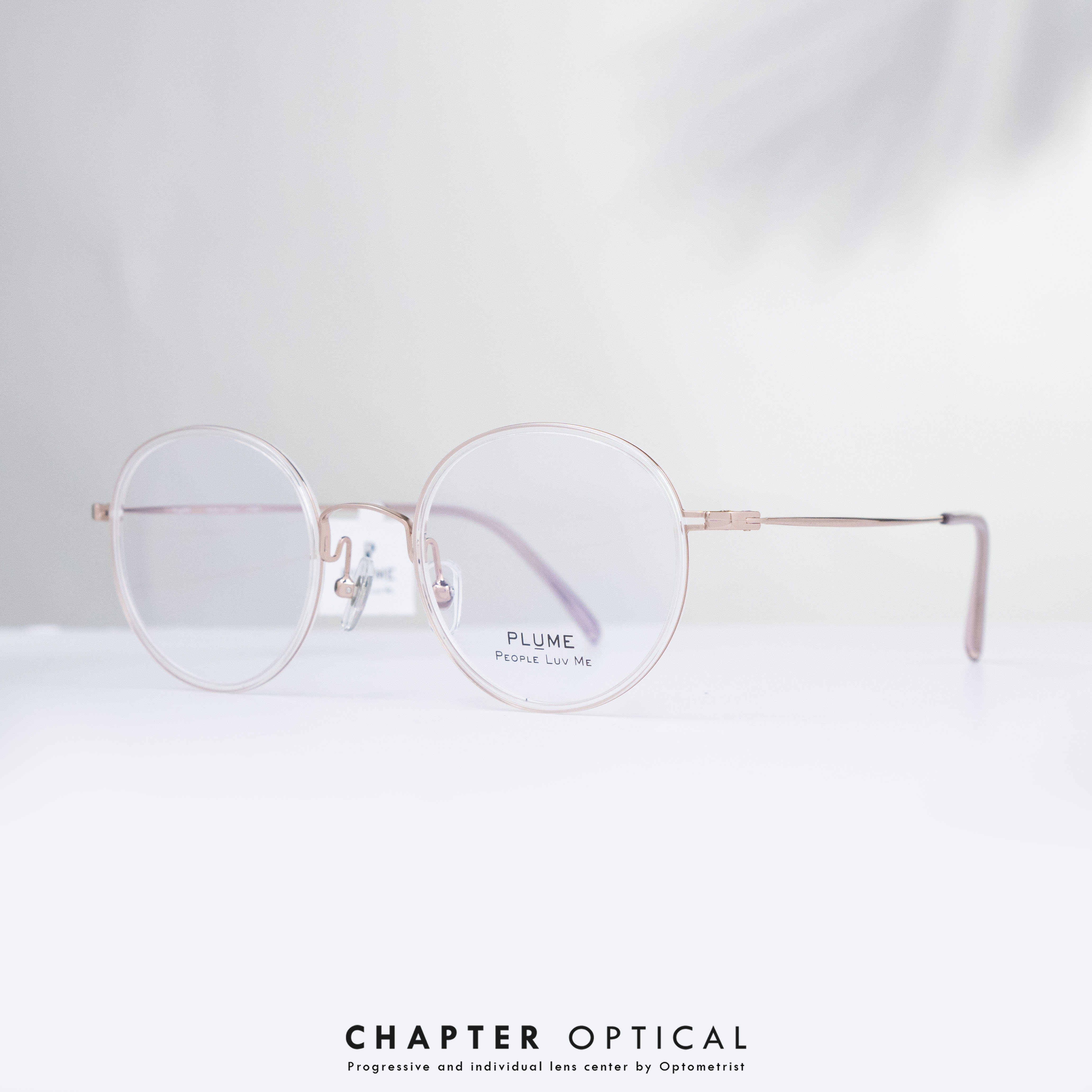 กรอบแว่นตาแบรนด์ PLUME รุ่น P-2856-C6 แบรนด์เกาหลีใต้แท้ สินค้านำเข้า