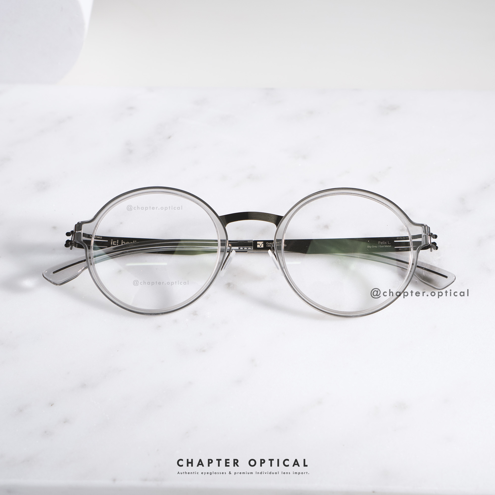 Ic! Berlin | รุ่น Felix L. | สี SkyGrey / GunMetal