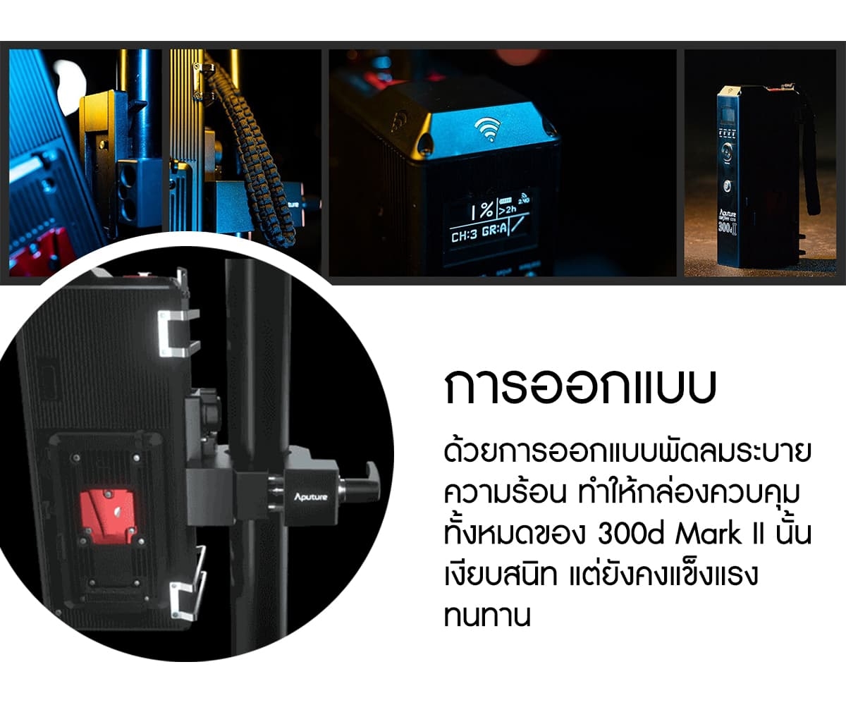 Aputure Light Storm LS300D II LED light V-Mount ไฟสตูดิโอคุณภาพสูง รับประกันศูนย์ไทย