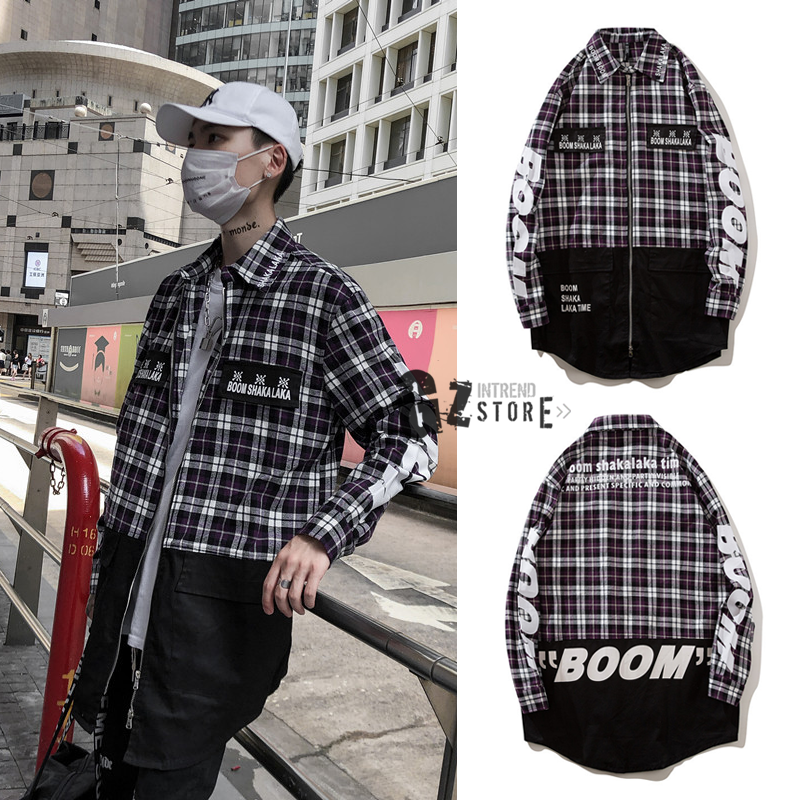 เสื้อเชิ้ต Oversize ตัวยาว ต่อชาย