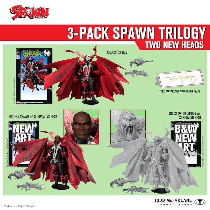 [2020.07] McFarlane The Original SPAWN Action Figure & Comic Remastered (2020) 3-PACK TRILOGY SET