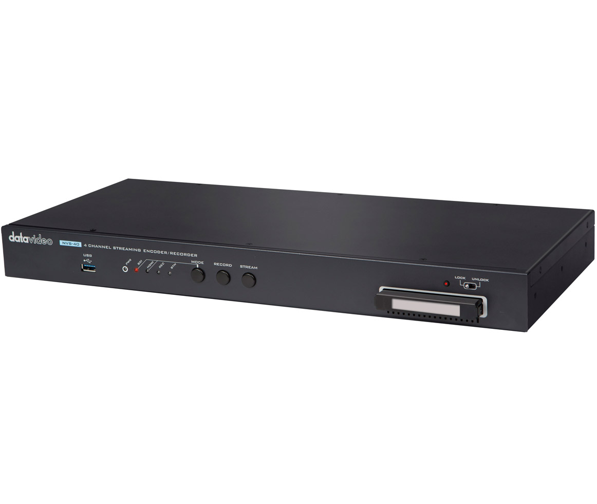 Data Video NVS40 Streaming Switcher 4 Channel Encoder/ Recorder