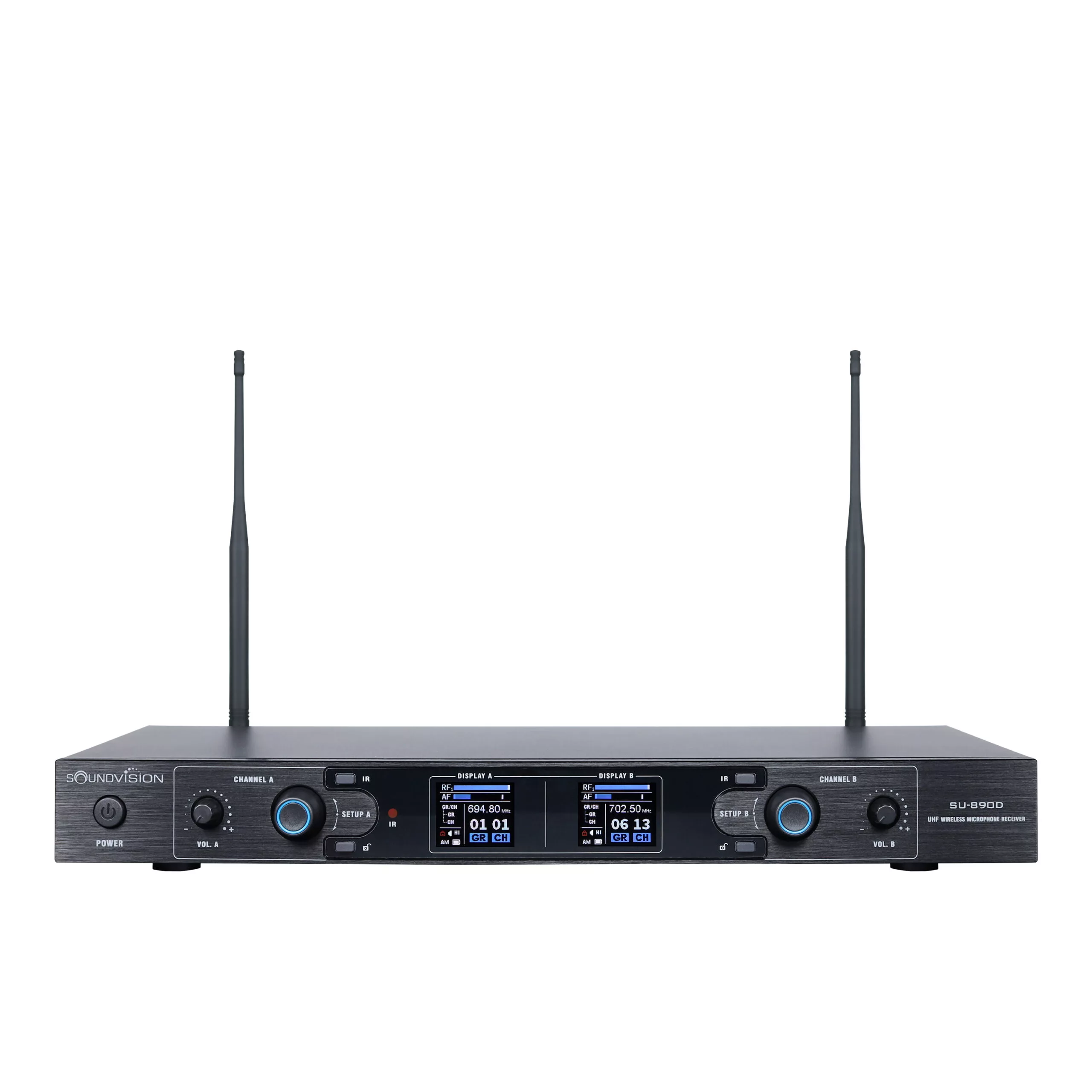 SOUNDVISION SU-890D-ll/BT (HW-X) ชุดไมค์ลอยคาดศรีษะคู่ ย่าน UHF คลื่นความถี่ 694.5 – 702.7MHz