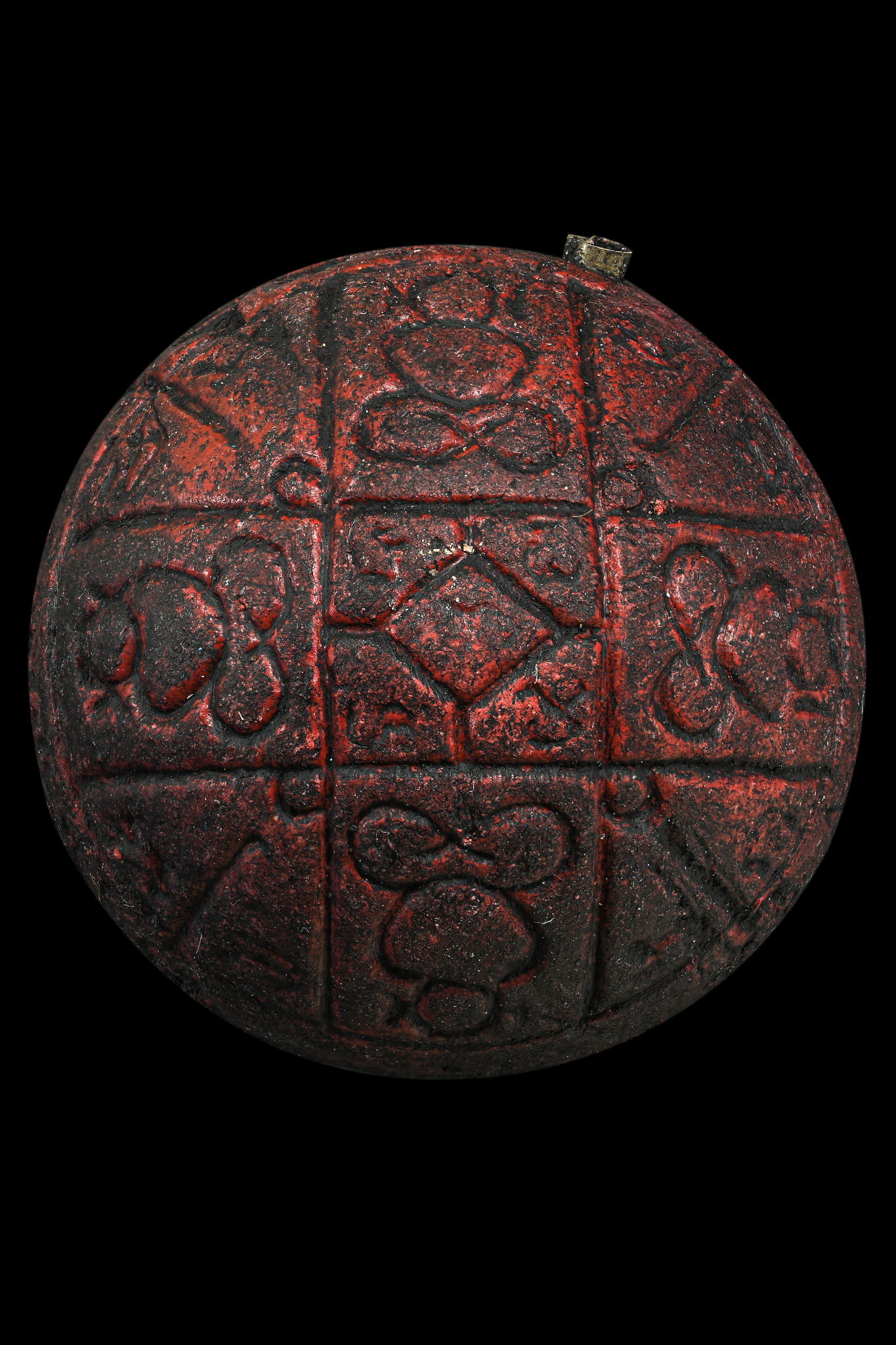 ปรอทกรอ พระราหู รุ่นแรก เนื้อทองว่านเสน่ห์จันทร์แดง หลวงปู่จันทร์ วัดซับน้อย