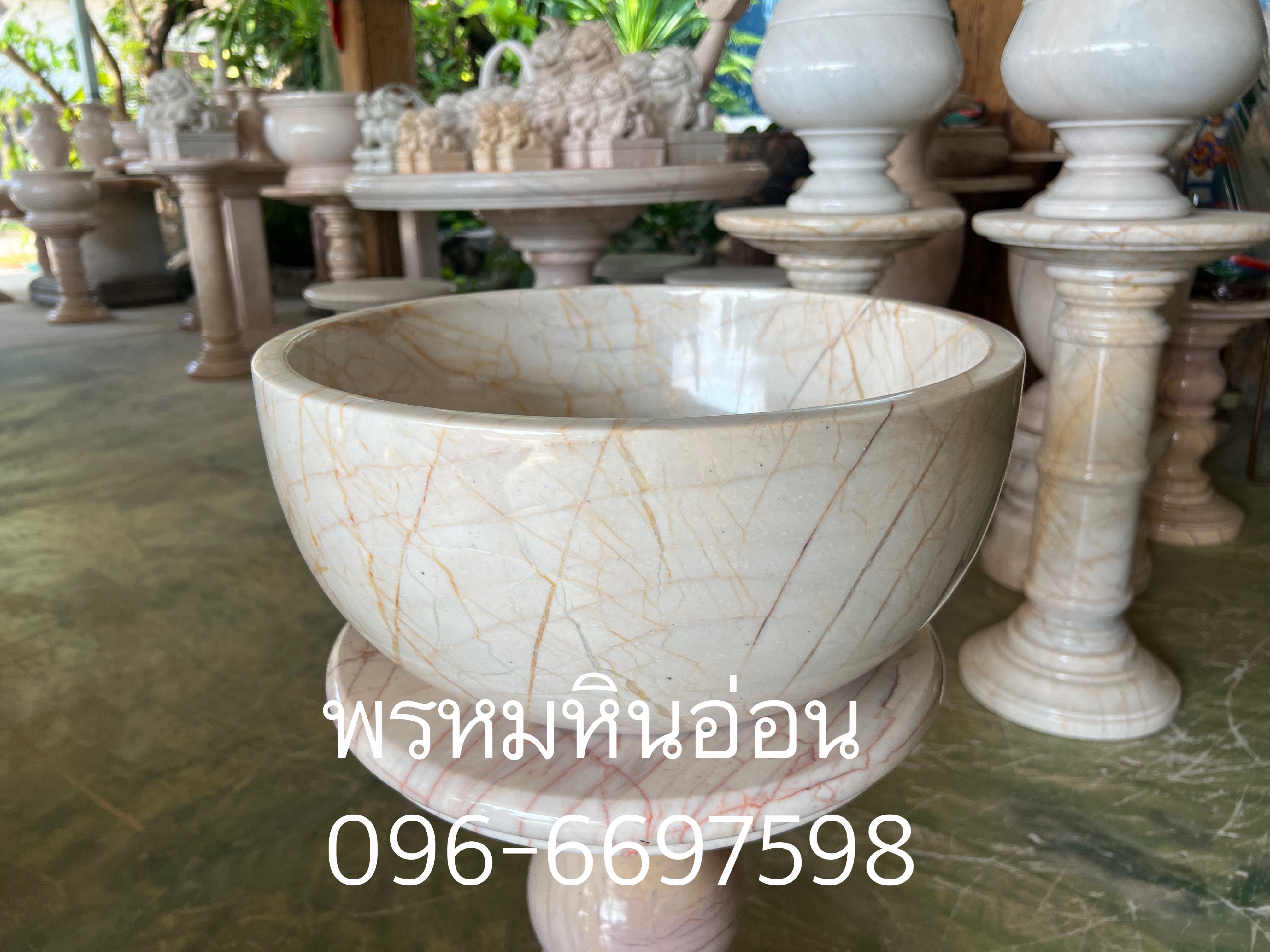 อ่างหินอ่อน40ซมพร้อมขาตั้ง