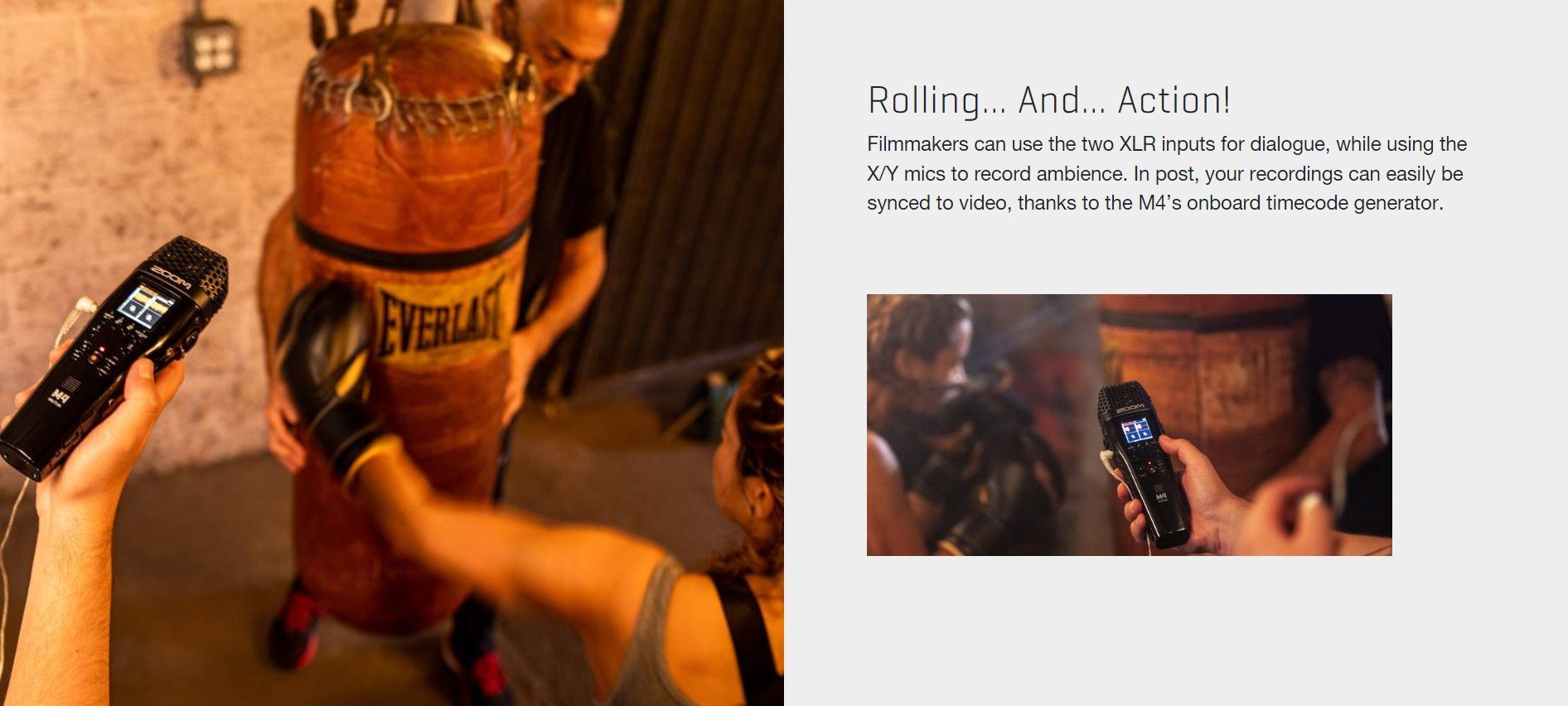 Zoom เครื่องบันทึกเสียง M4 MicTrak Stereo Microphone and Recorder (ประกันศูนย์)