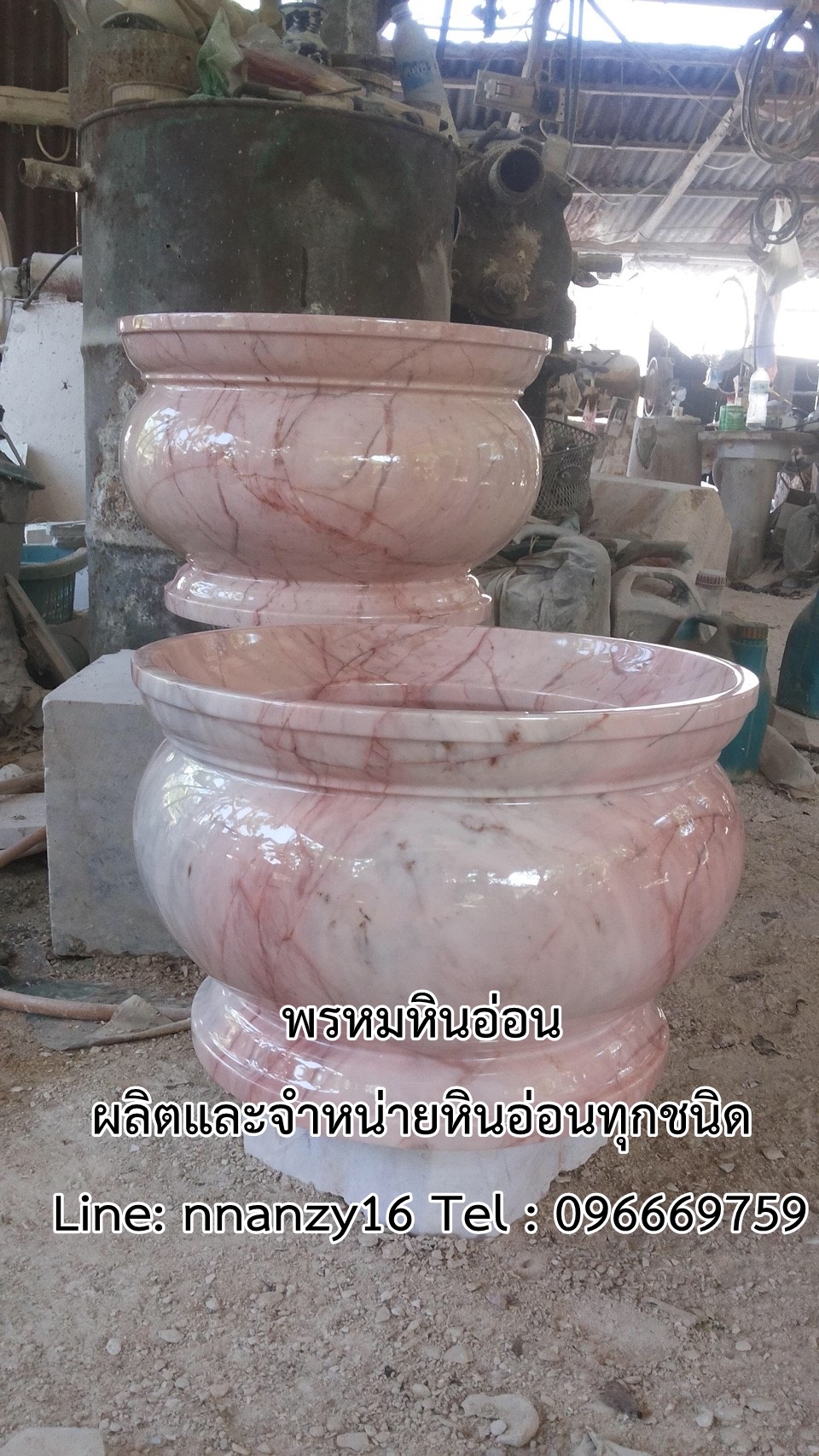 กระถางธูปหินอ่อน60ซม