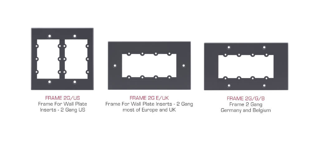 kramerav : FRAME-2G Frame for Wall Plate Inserts — 2 Gang