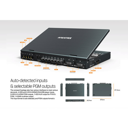 Switcher AVMatrix รุ่น PVS 0615 Portable 6-Channel Video Switcher