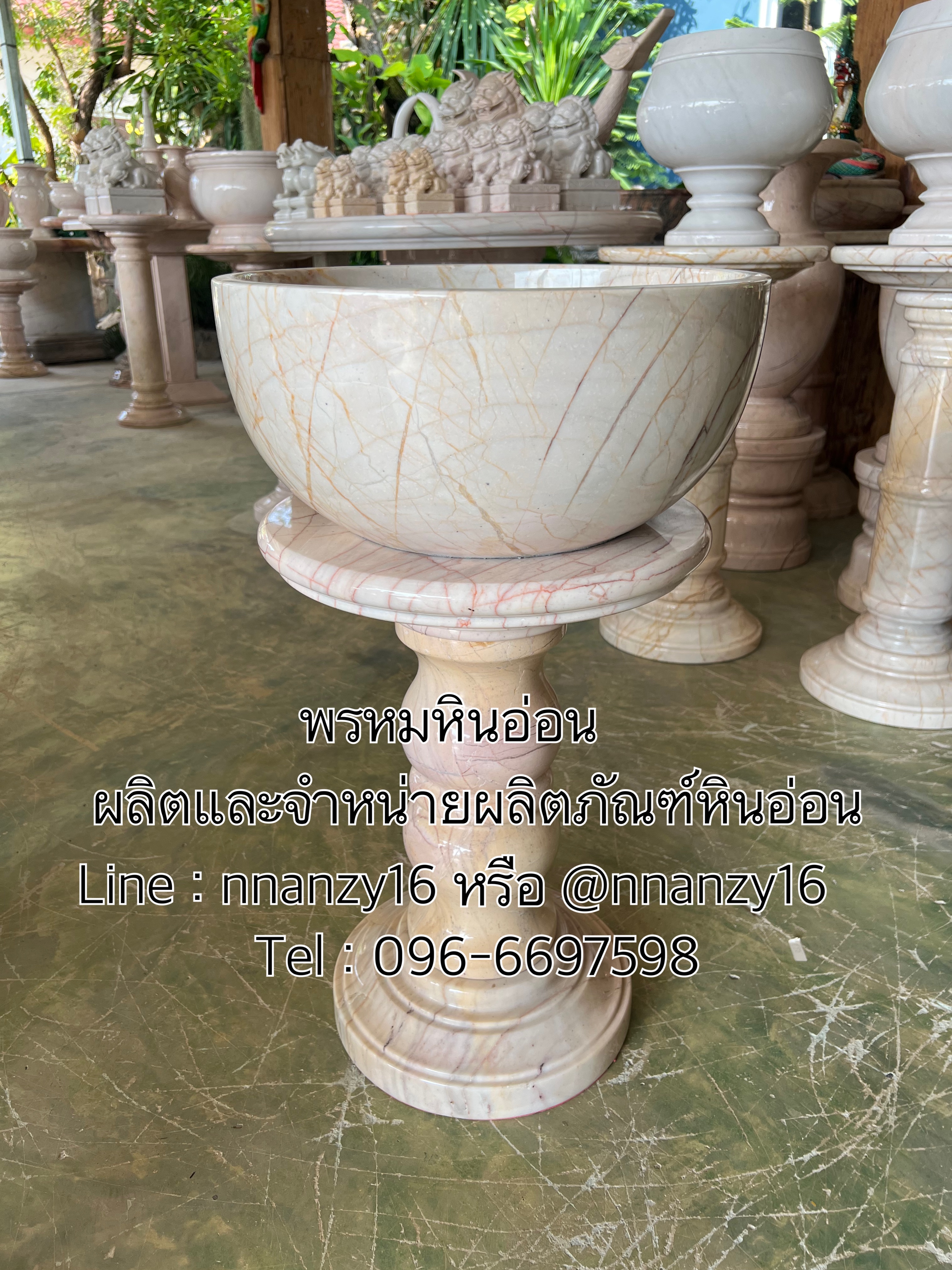 อ่างหินอ่อน40ซมพร้อมขาตั้ง