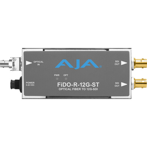 AJA FiDO-R-12G-ST Single-Channel ST Fiber to 12G-SDI Mini Converter