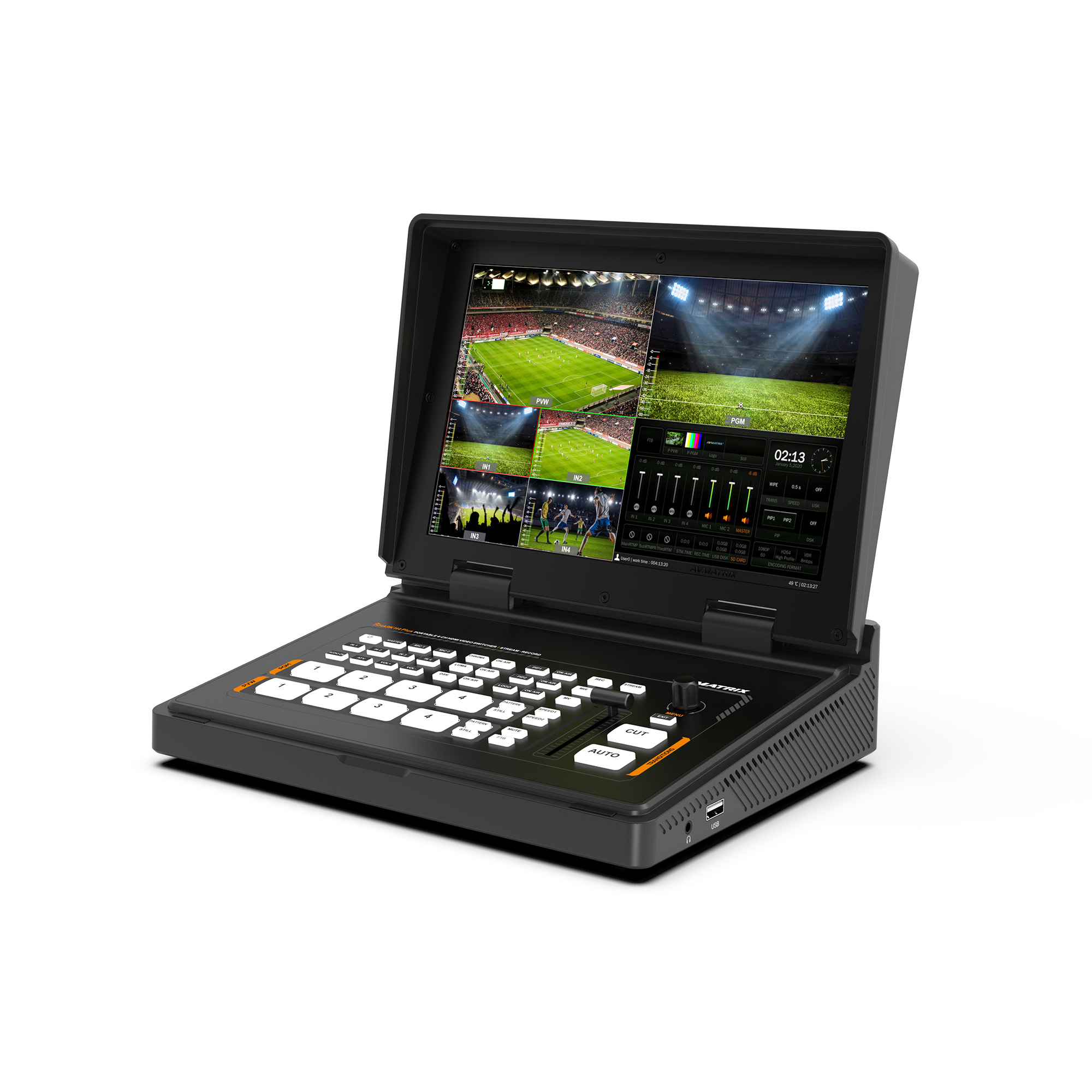 Avmatrix SHARK H4 PLUS-4-CH HDMI Video Switcher