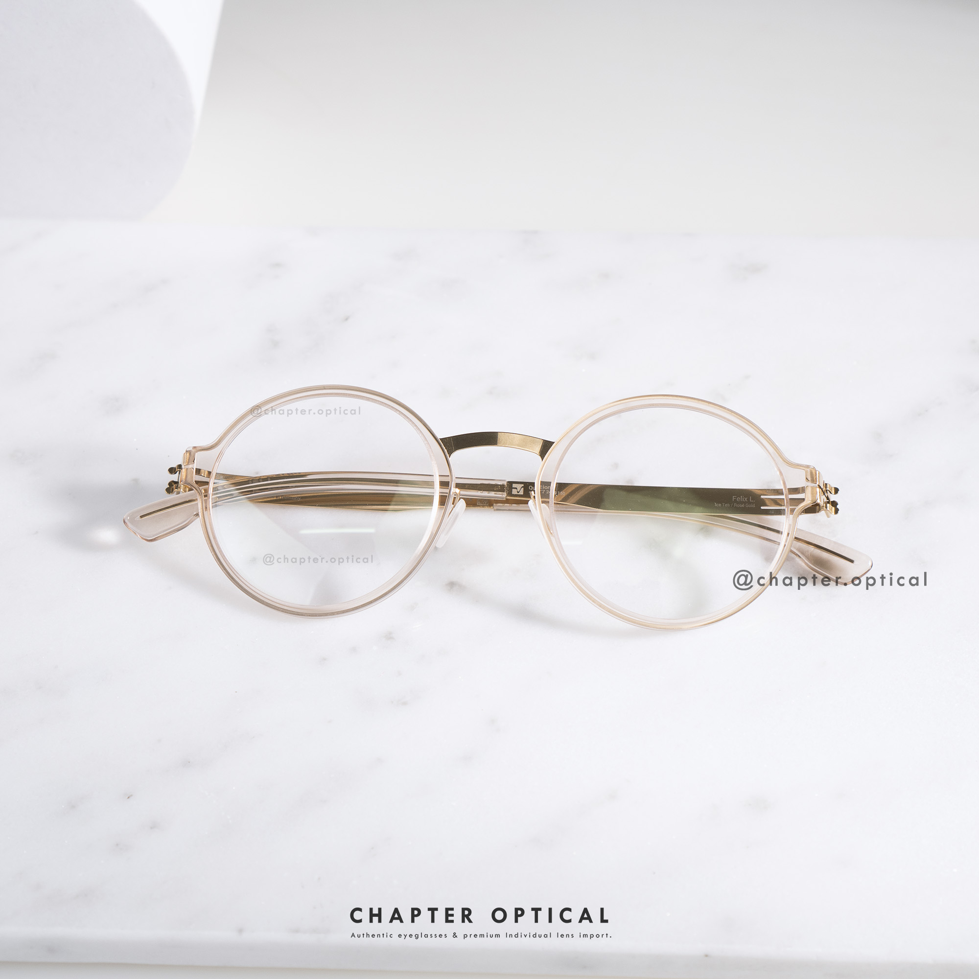 Ic! Berlin | รุ่น Felix L. | สี Ice Tea / Rose Gold