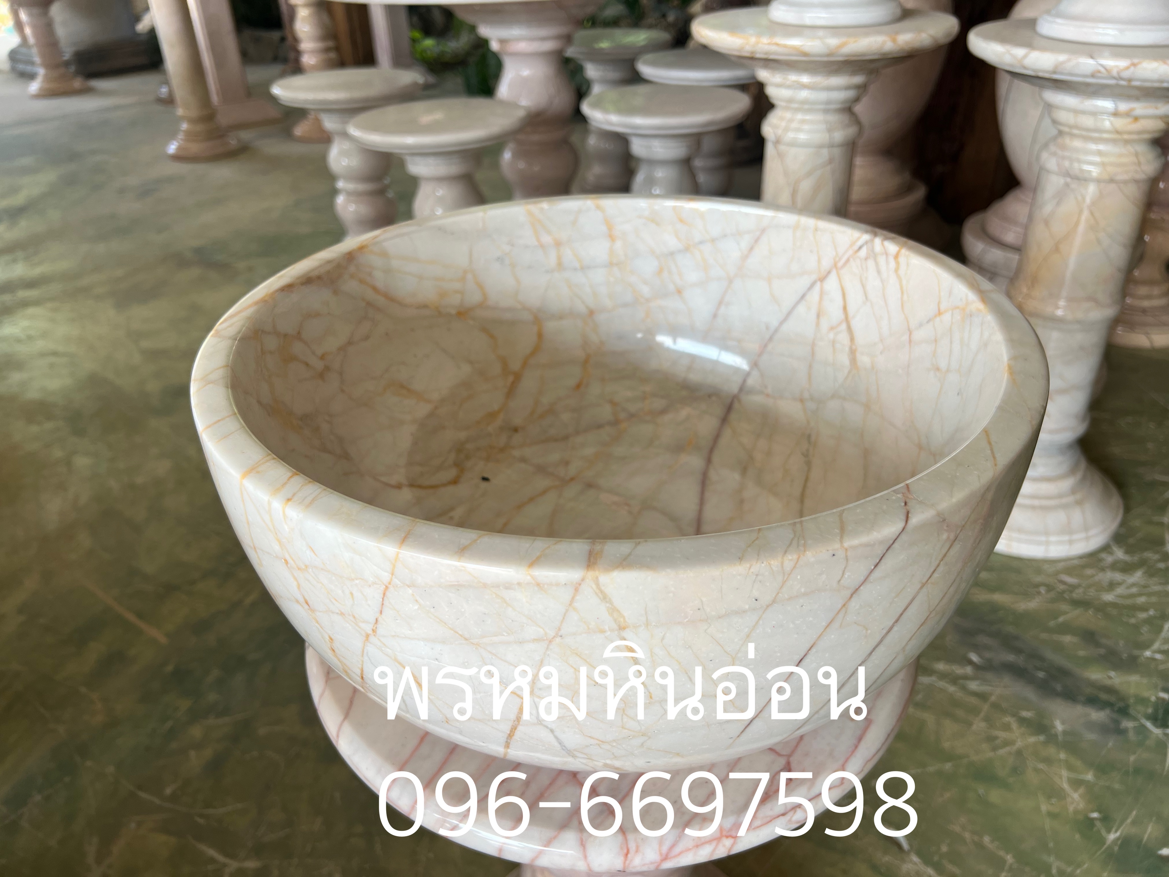 อ่างหินอ่อน40ซมพร้อมขาตั้ง