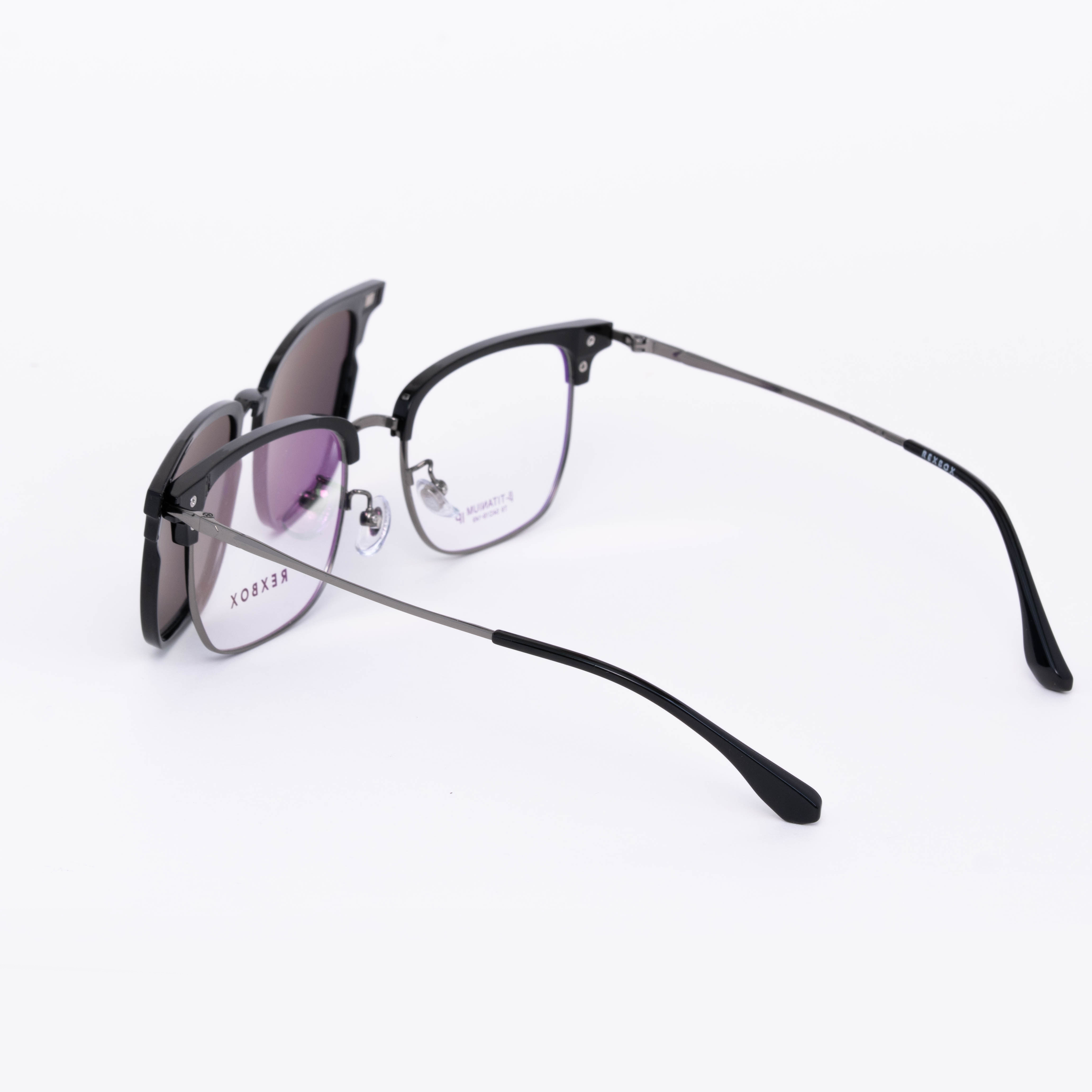 REXBOX รุ่น B-TITANIUM ไทเทเนียม น้ำหนักเบา ยืดหยุ่น พร้อมคลิปออน Polarized (T9-C1)