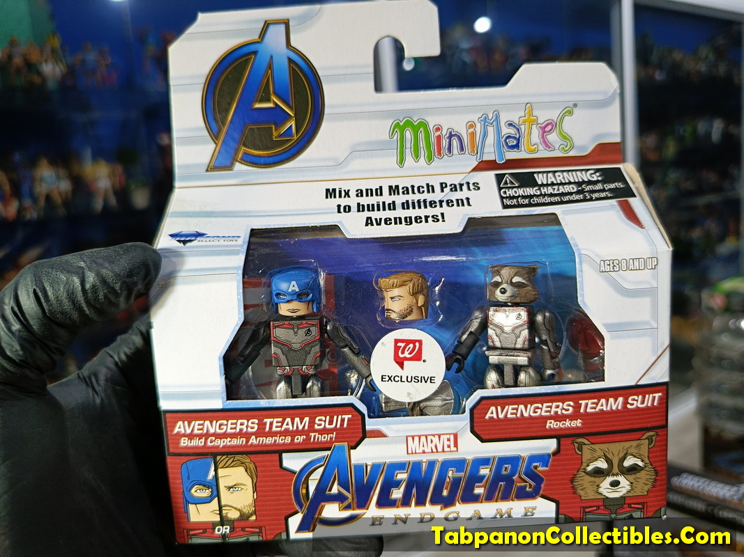 Minimates Marvel The Avengers Movie Endgame AV Team Suit Cap/Thor and AV Team Suit Rocket 2-pack Walgreen Exclusive