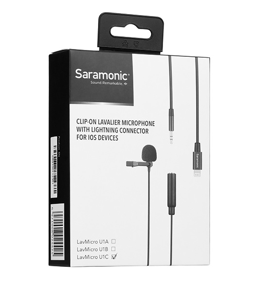 Saramonic LavMicro U1C 6m Lavalier Dual Microphone with Detachable Lightning Connector for New iPhone