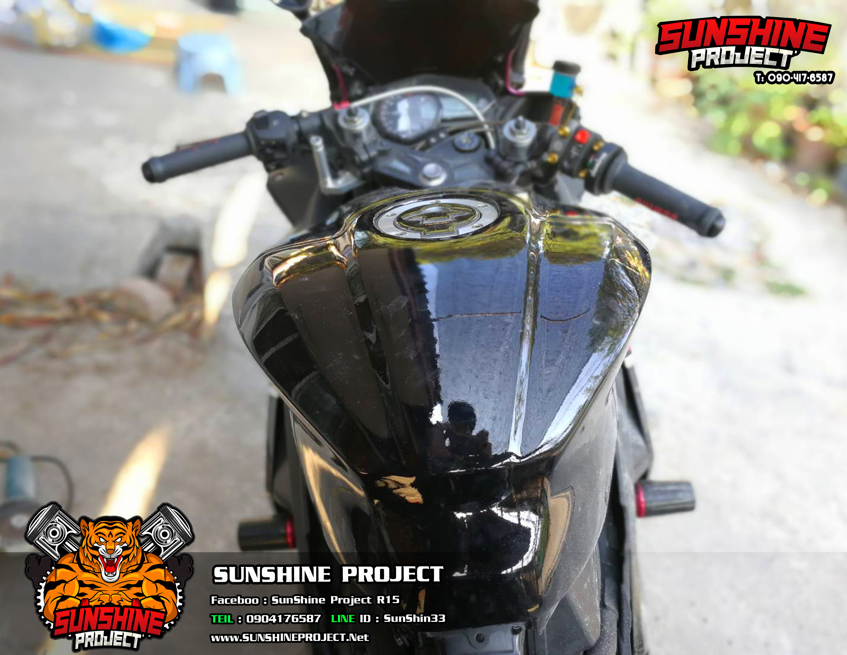 ครอบถังแต่งR3ทรงR1Mตรงรุ่น2017