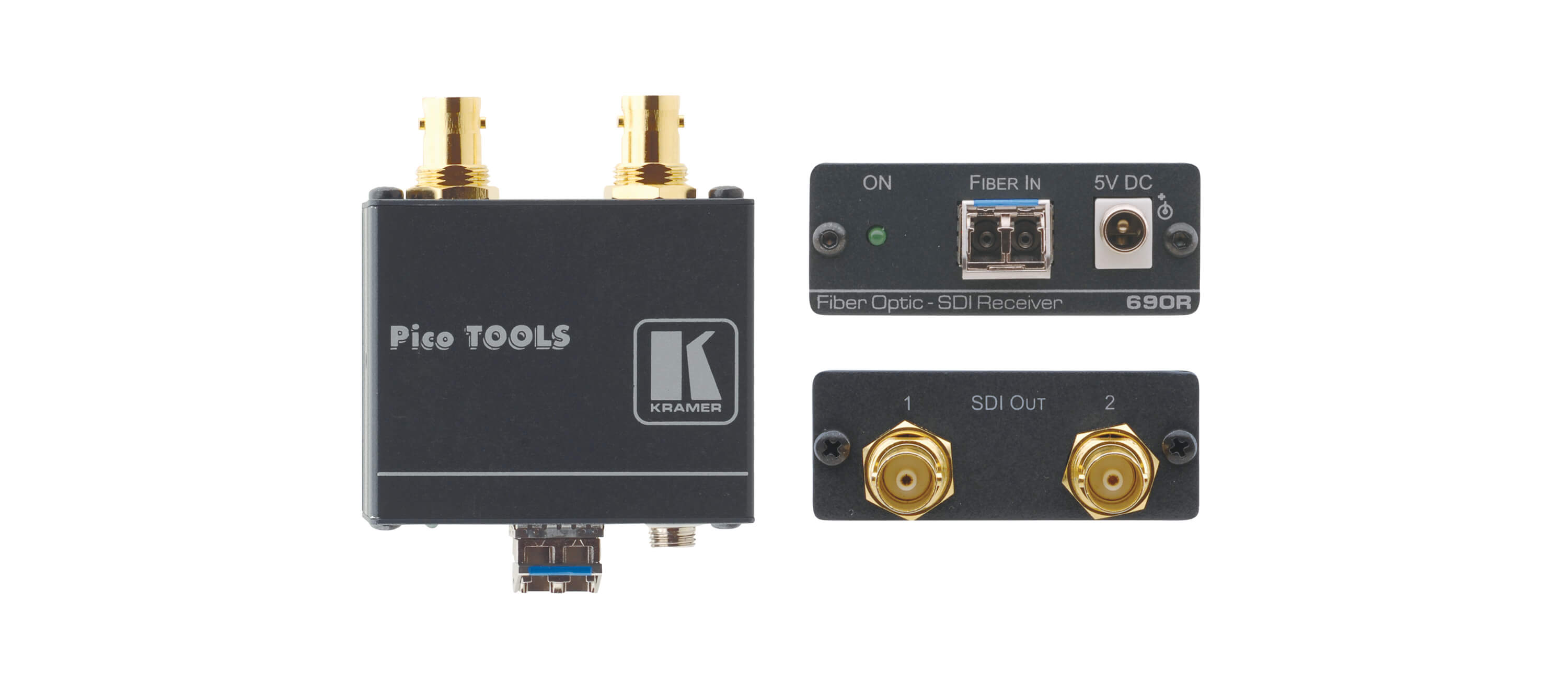 kramerav : 690R2x3G SDI Receiver over Ultra–Reach SM Fiber