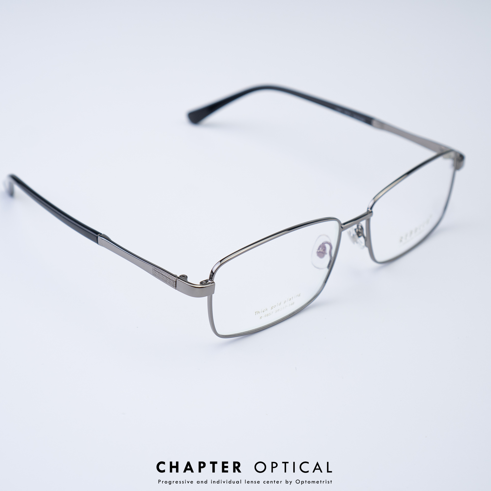 กรอบแว่นแฟชั่น รุ่น R-9857-C.black ( พร้อมเลนส์สายต 1990 บาท )